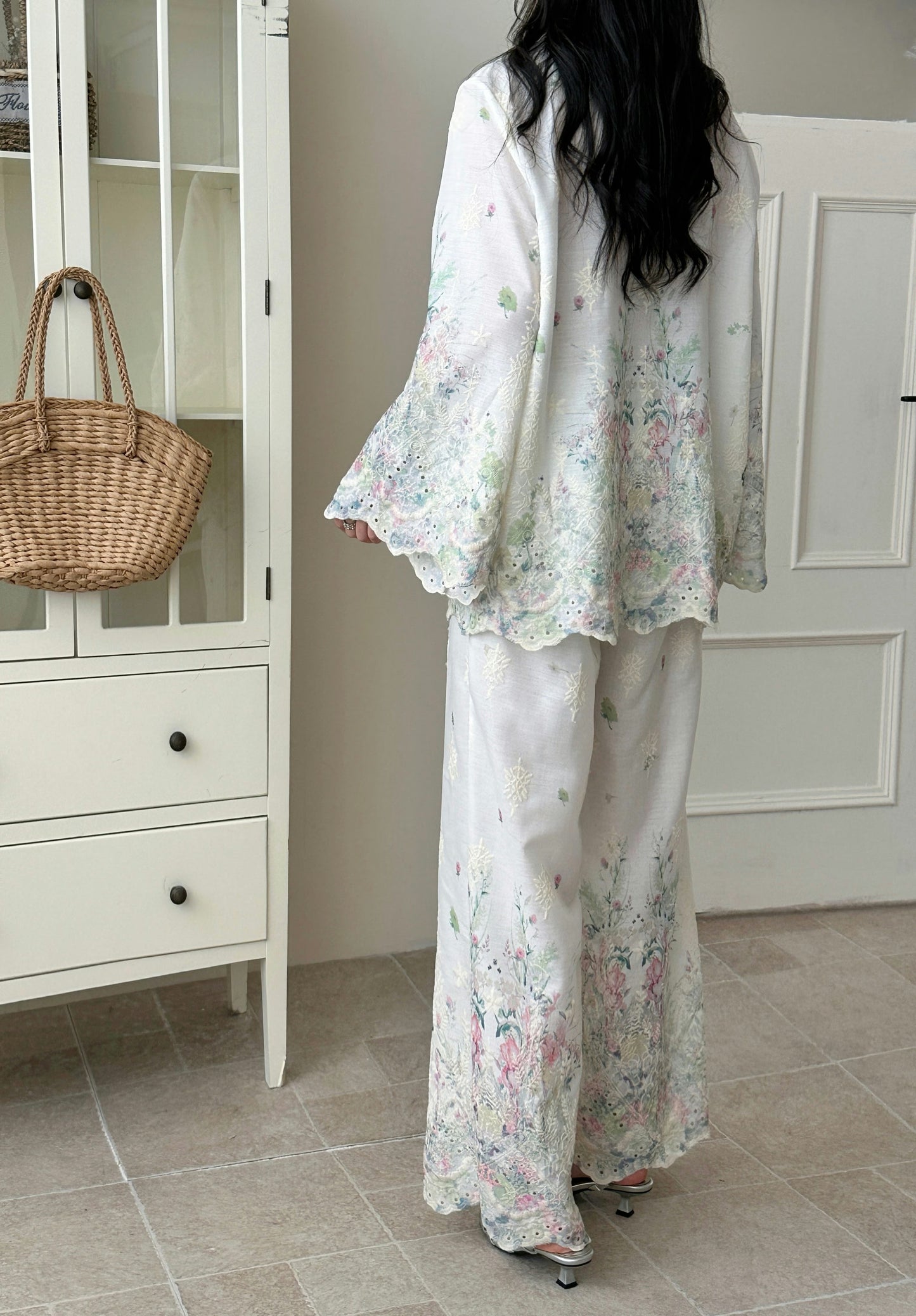 Marbella Embroidered Suit with Floral Details | New Arrivals | Hassal