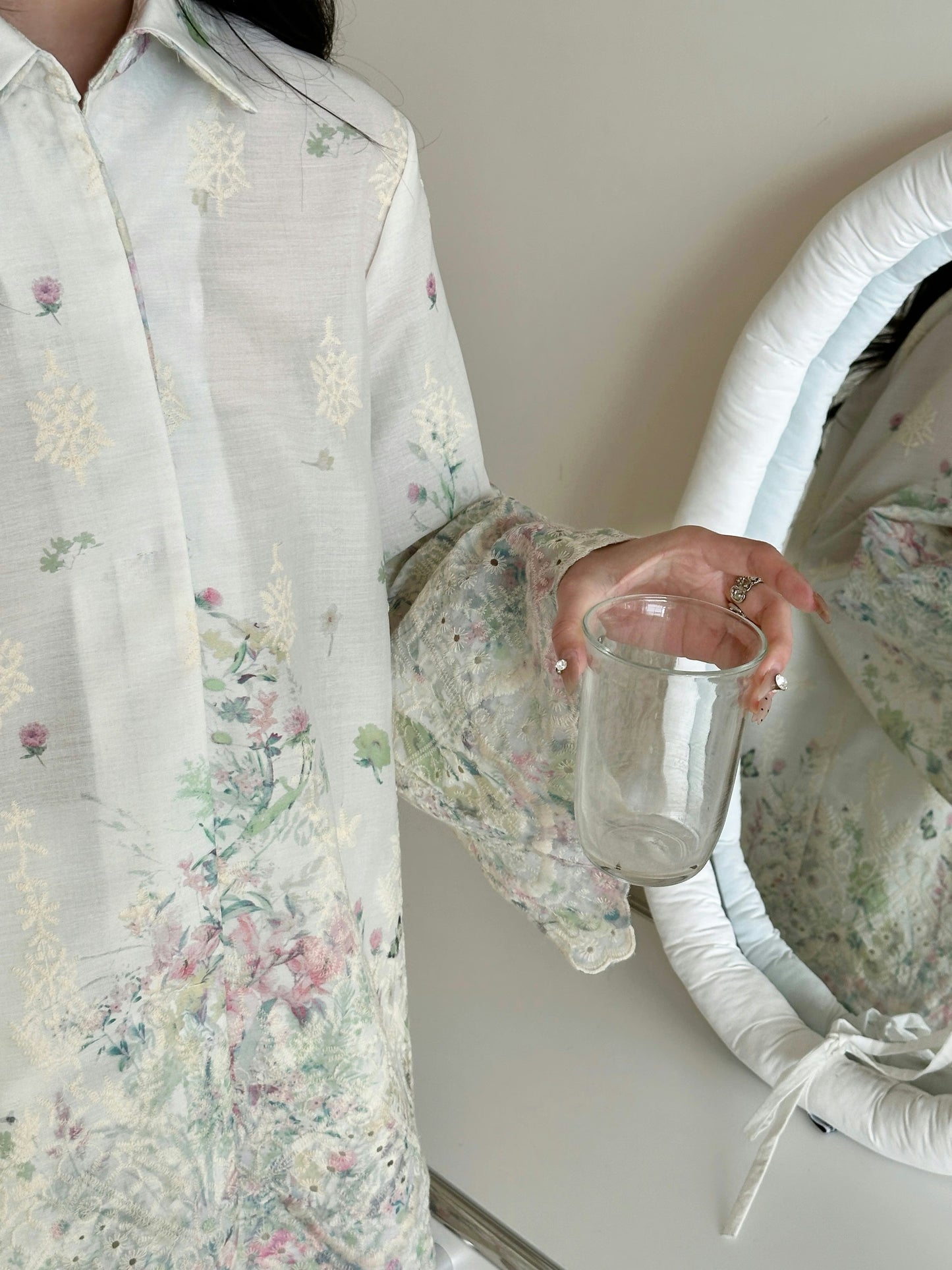 Marbella Embroidered Suit with Floral Details | New Arrivals | Hassal
