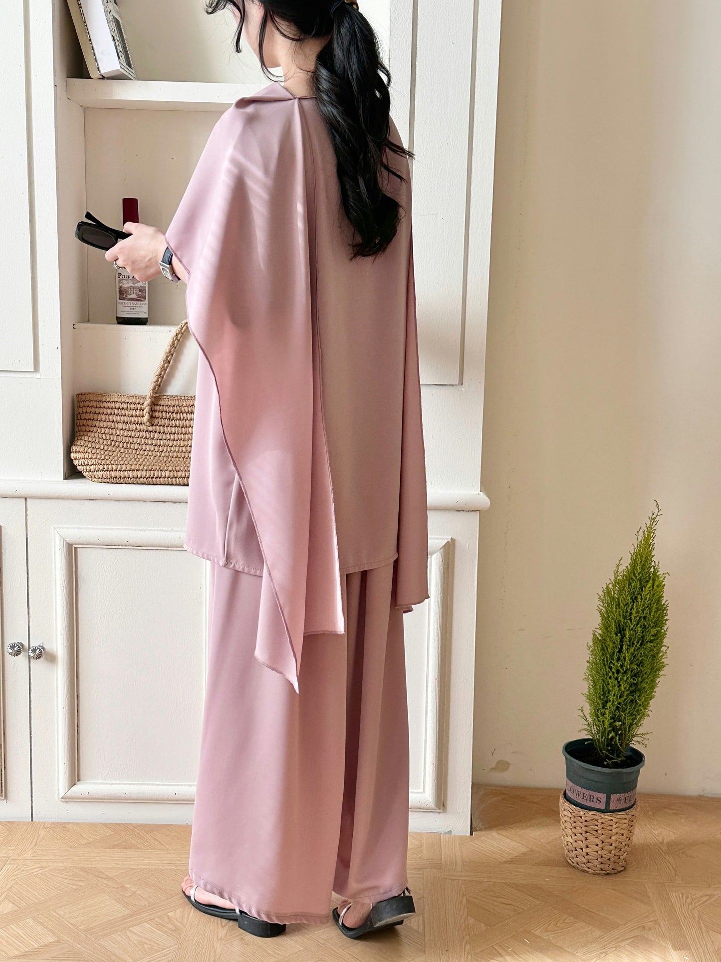 Zayna Draped Suit Blossom Pink | New Arrivals | Hassal