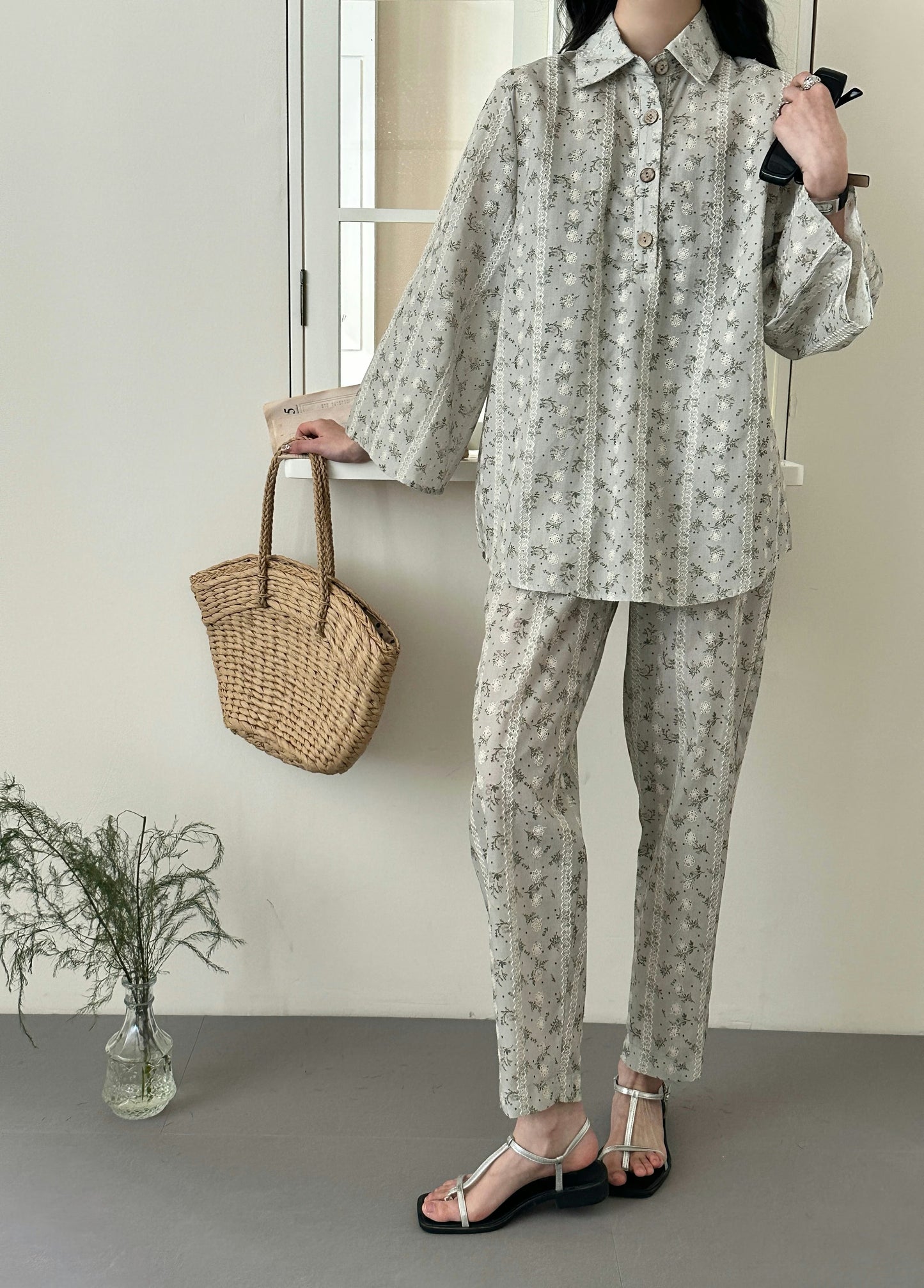 Fatin Cotton Suit with Embroidery Details | New Arrivals | Hassal