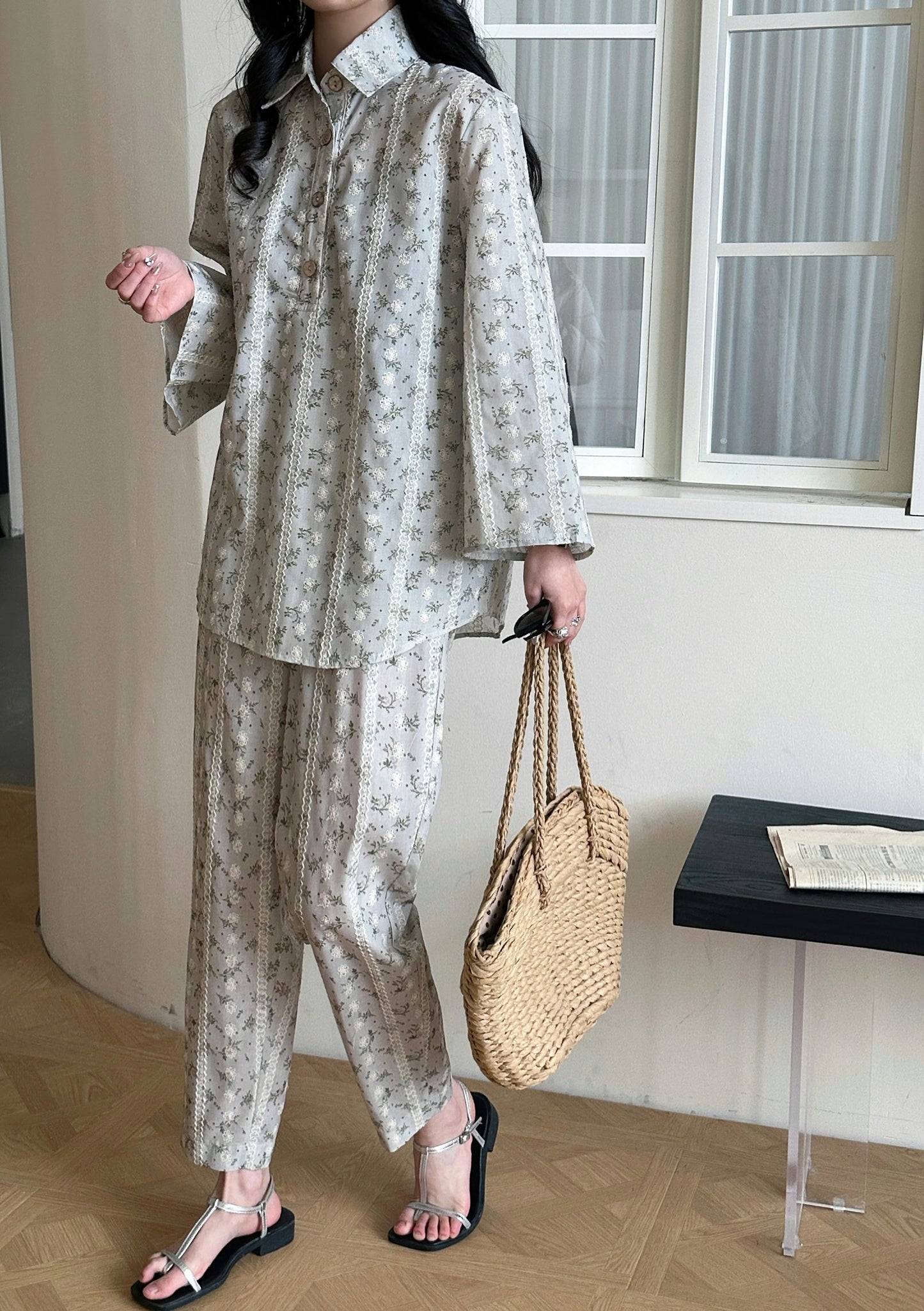 Fatin Cotton Suit with Embroidery Details | New Arrivals | Hassal