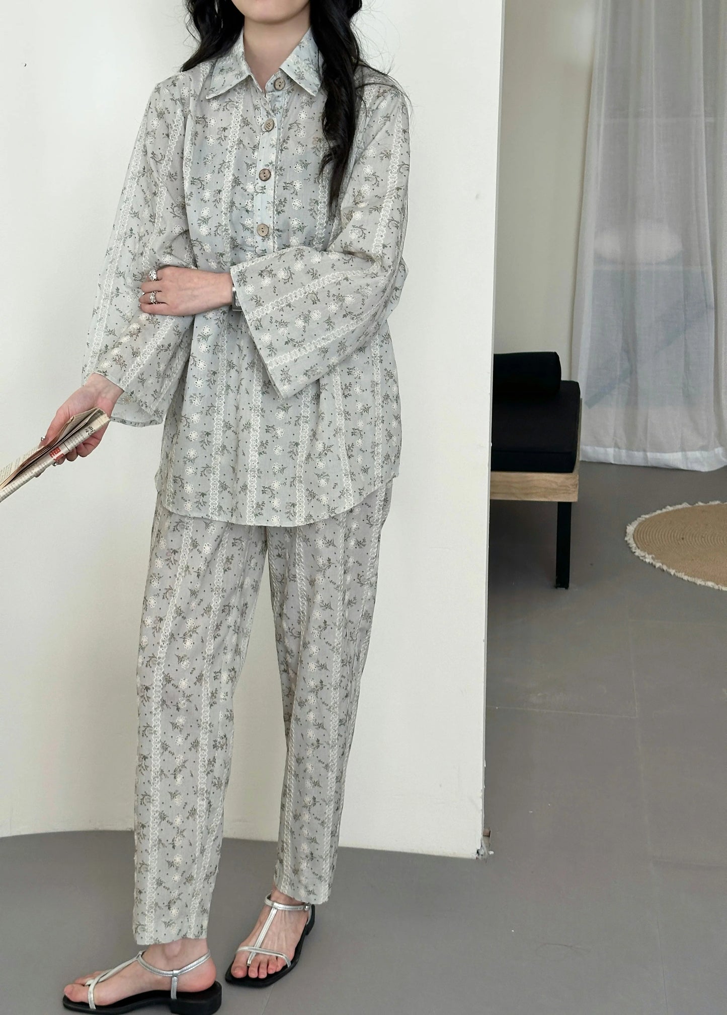 Fatin Cotton Suit with Embroidery Details | New Arrivals | Hassal