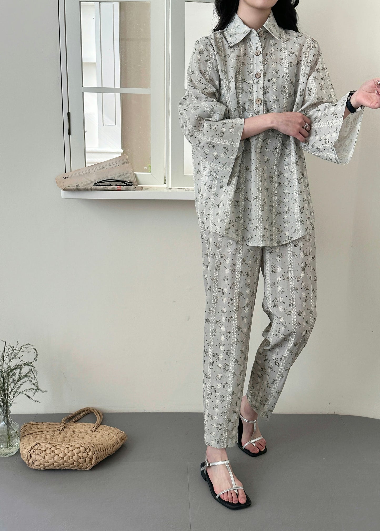 Fatin Cotton Suit with Embroidery Details | New Arrivals | Hassal