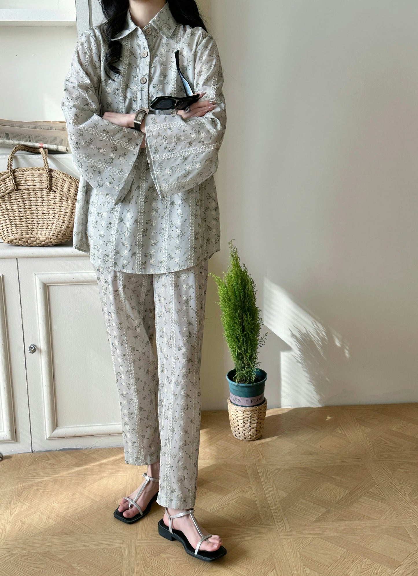 Fatin Cotton Suit with Embroidery Details | New Arrivals | Hassal