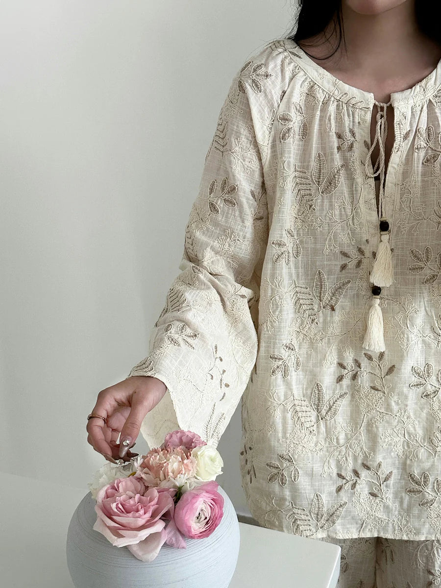 Corfu Embroidered Suit with Tassel | New Arrivals | Hassal
