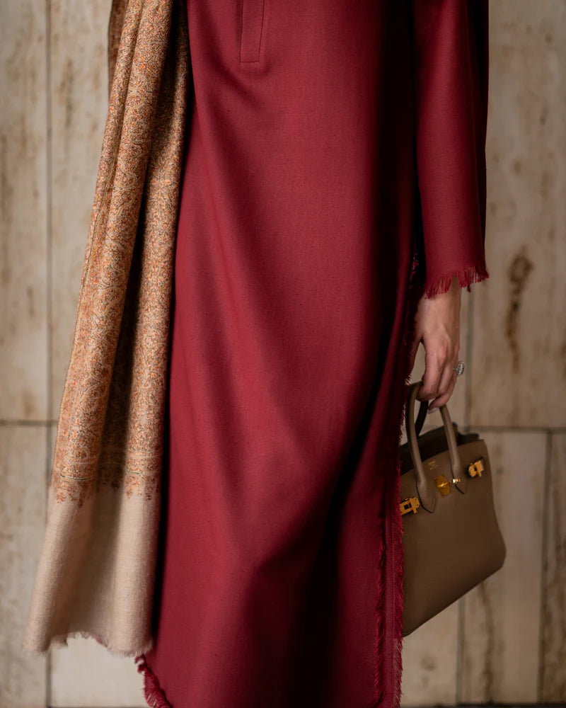 Bordeaux Karandi Fringe Set | New Arrivals | LIRA