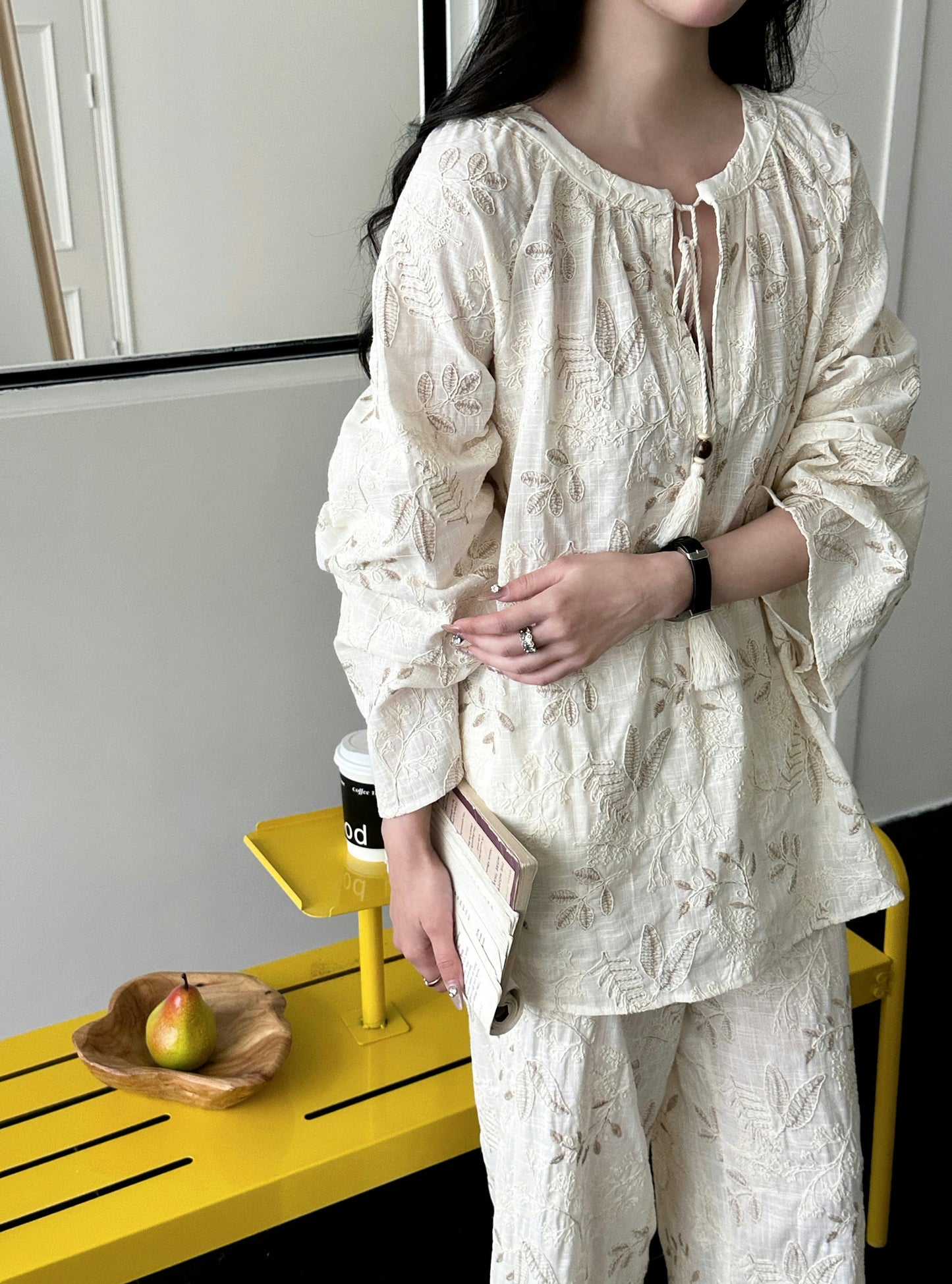 Corfu Embroidered Suit with Tassel | New Arrivals | Hassal