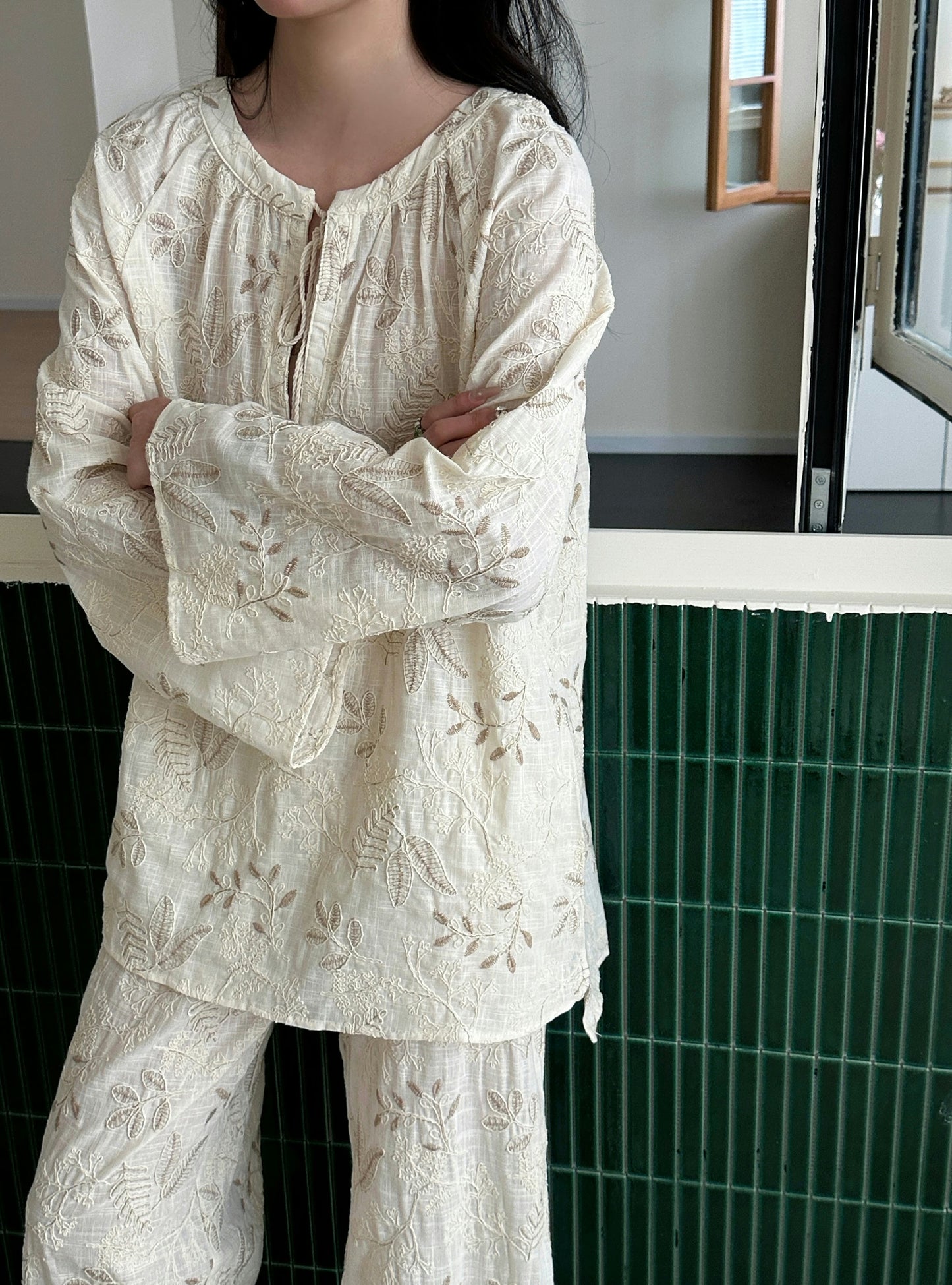 Corfu Embroidered Suit with Tassel | New Arrivals | Hassal