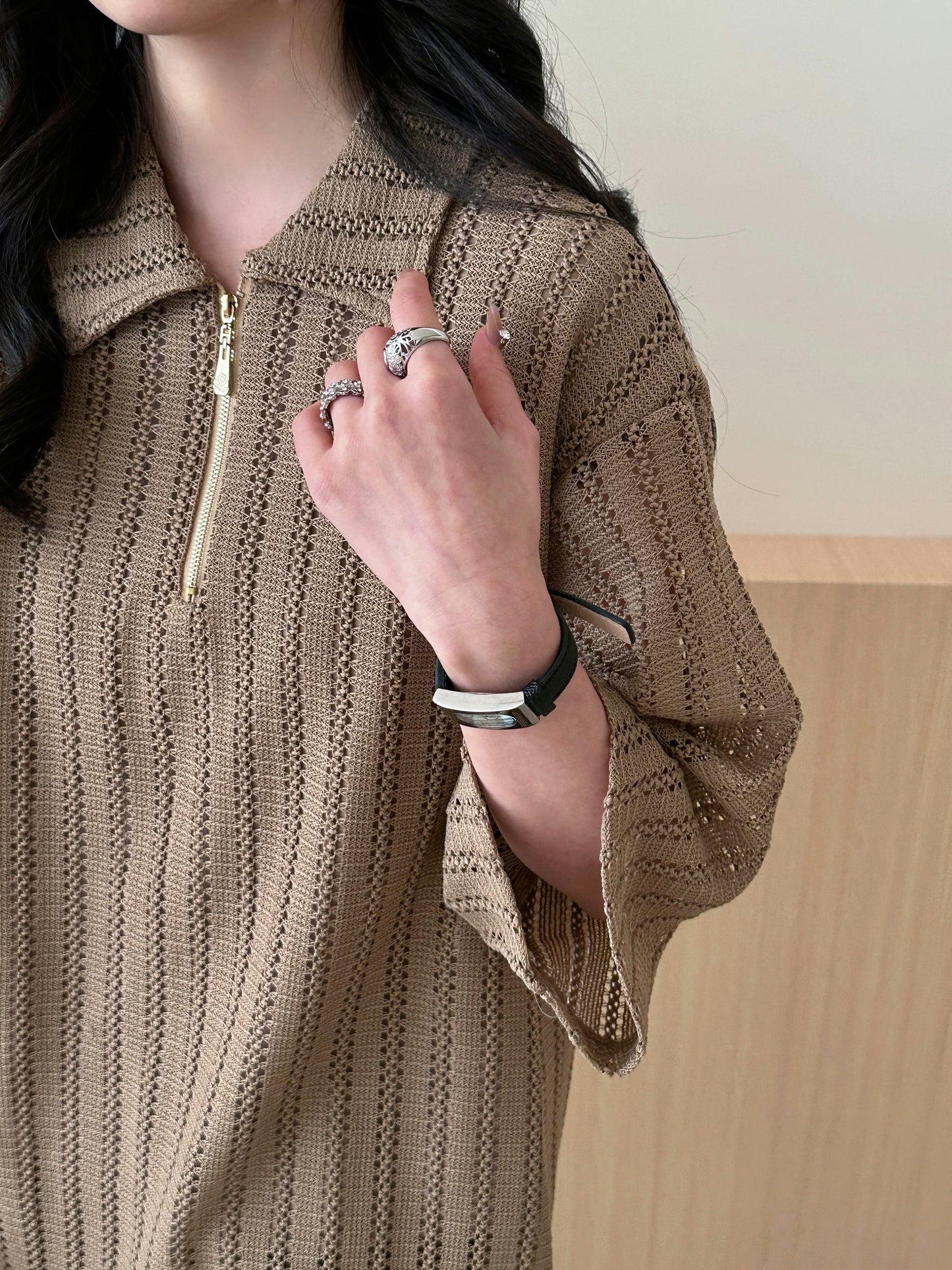 Samui Crochet Suit with Lining Mocha | New Arrivals | Hassal