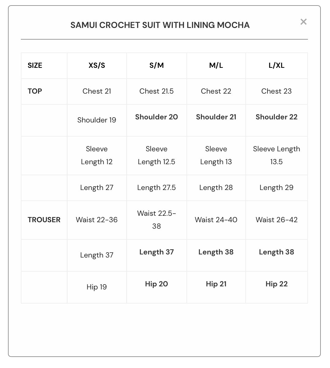 Samui Crochet Suit with Lining Mocha | New Arrivals | Hassal