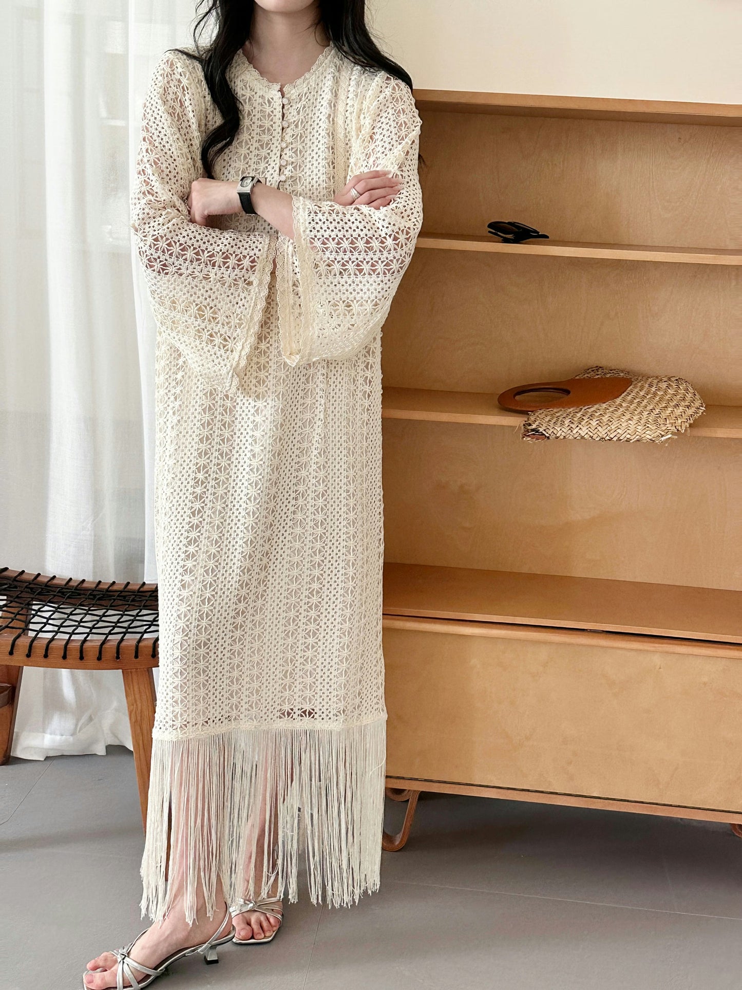 Maui Crochet Dress with Fringe Details | New Arrivals | Hassal