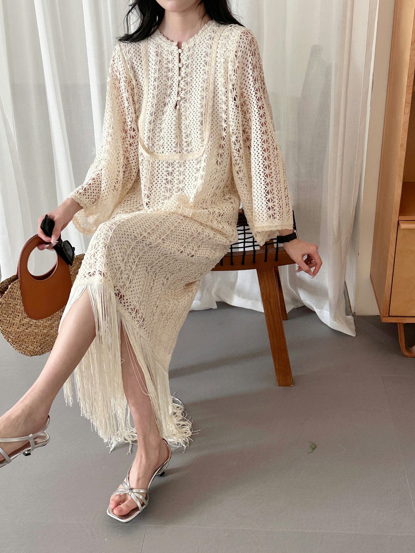 Maui Crochet Dress with Fringe Details | New Arrivals | Hassal