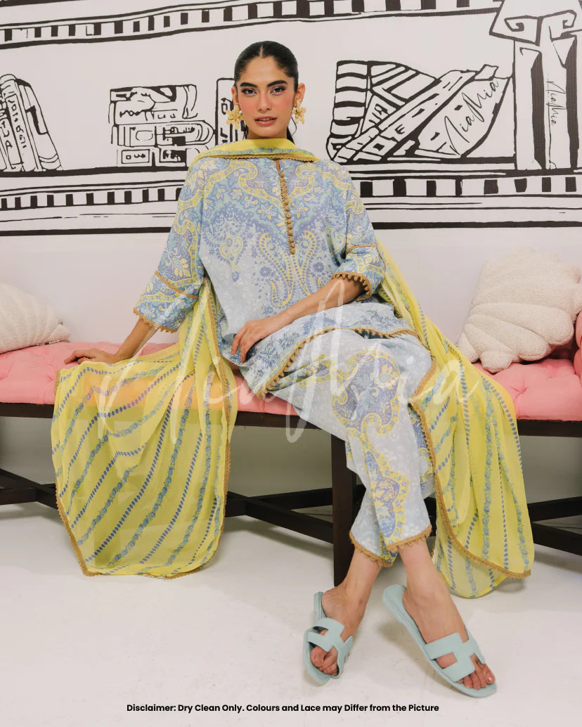 Blue Lime Dupatta | New Arrivals |  Nia Mia
