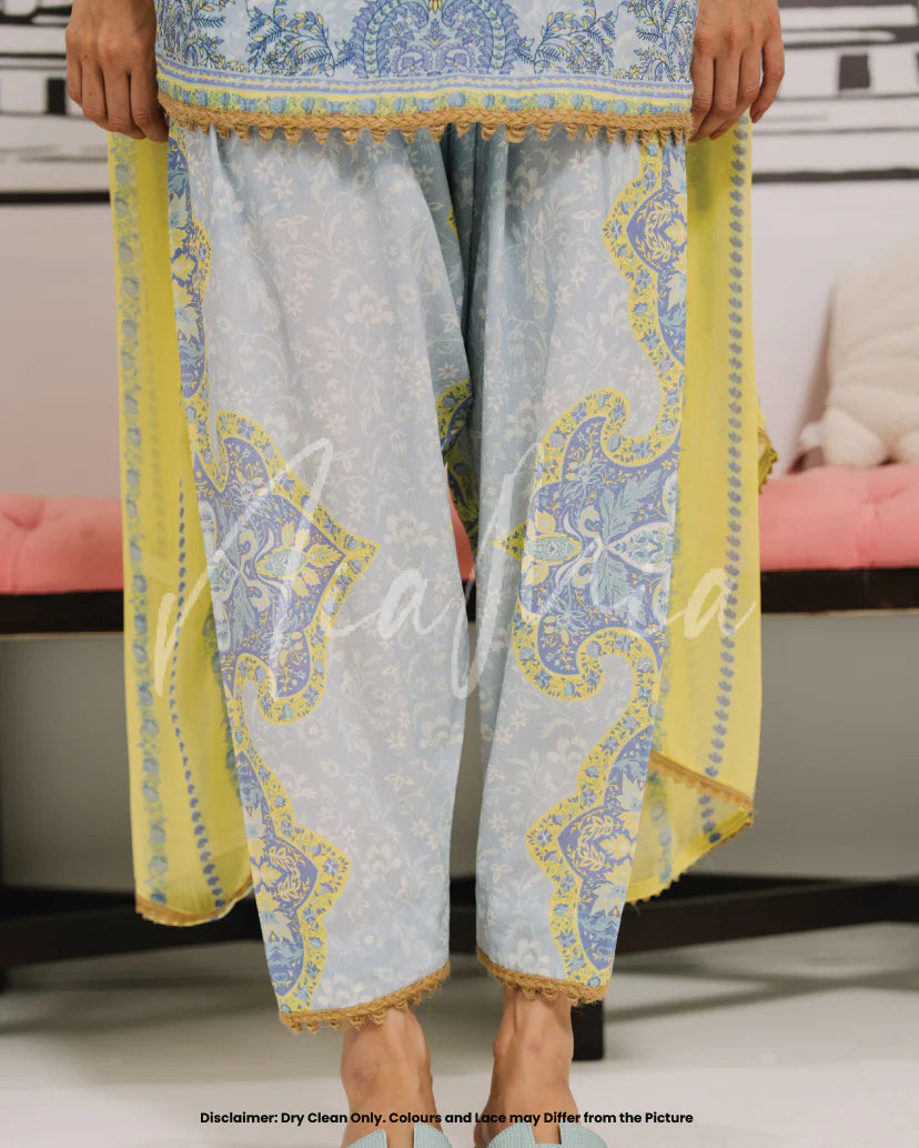 Blue Lime Dupatta | New Arrivals |  Nia Mia