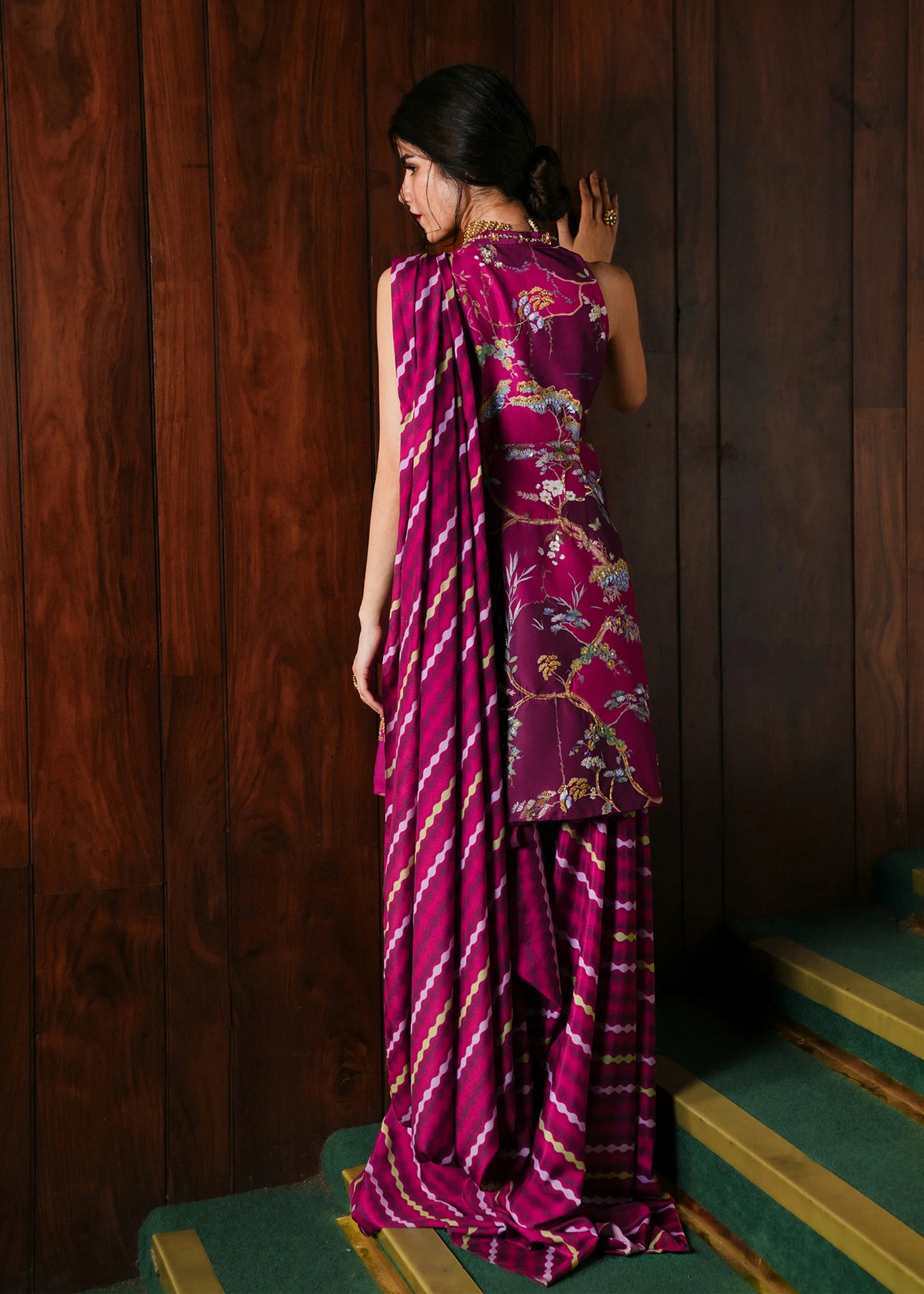 Dilruba - Plum |  Eid Prints | CRIMSON