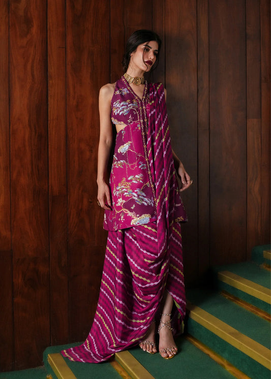 Dilruba - Plum |  Eid Prints | CRIMSON
