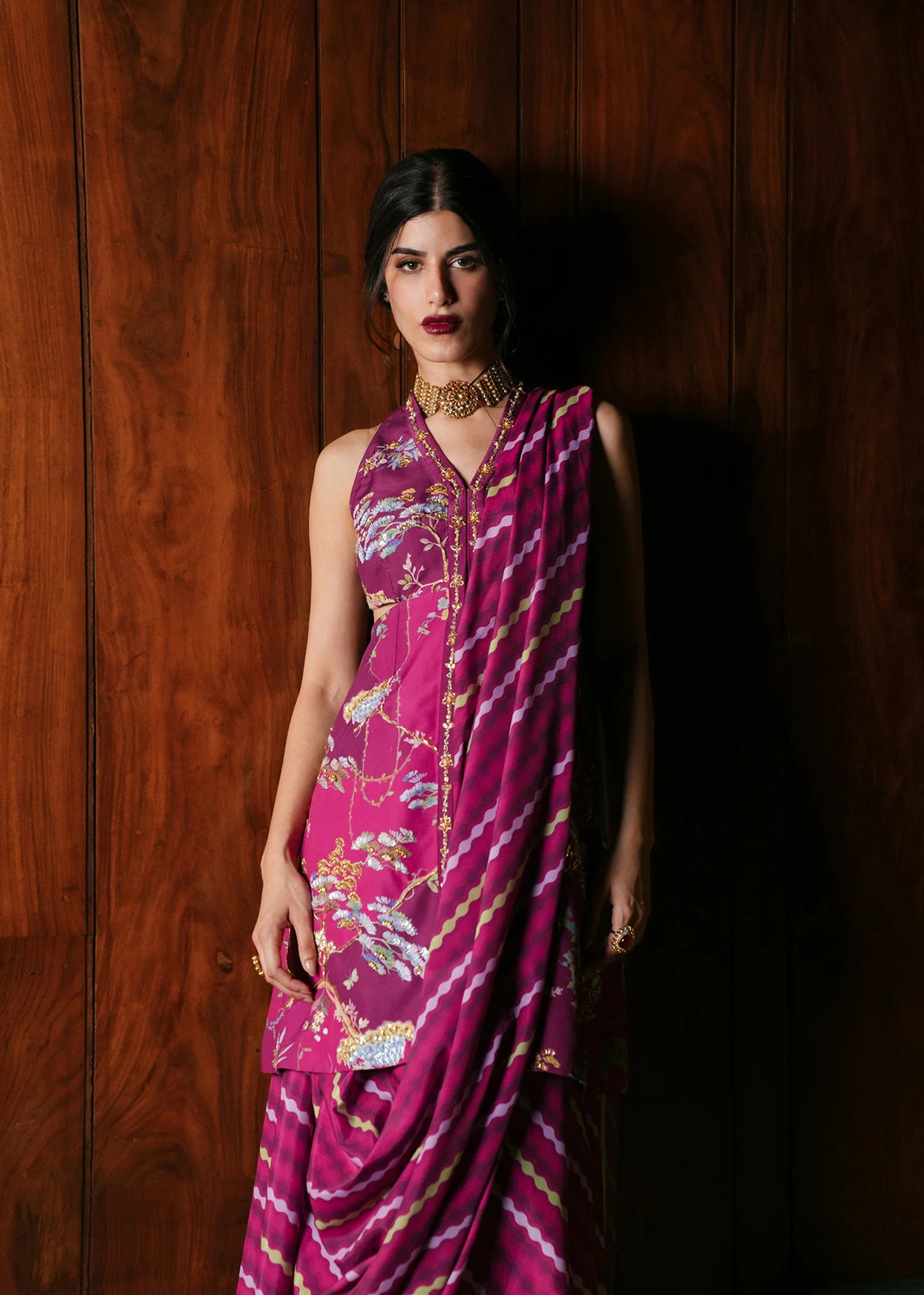 Dilruba - Plum |  Eid Prints | CRIMSON