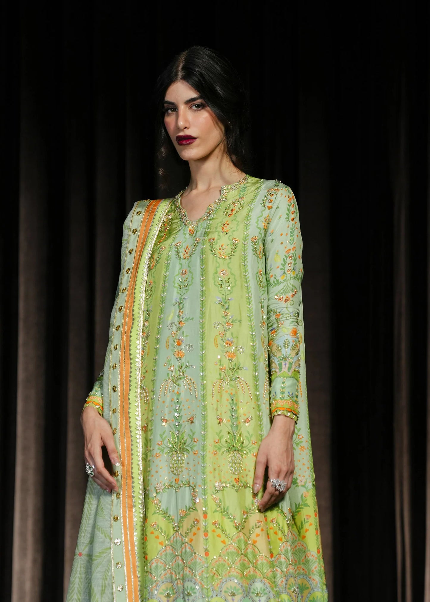 Rangralli - Lime |  Eid Prints | CRIMSON