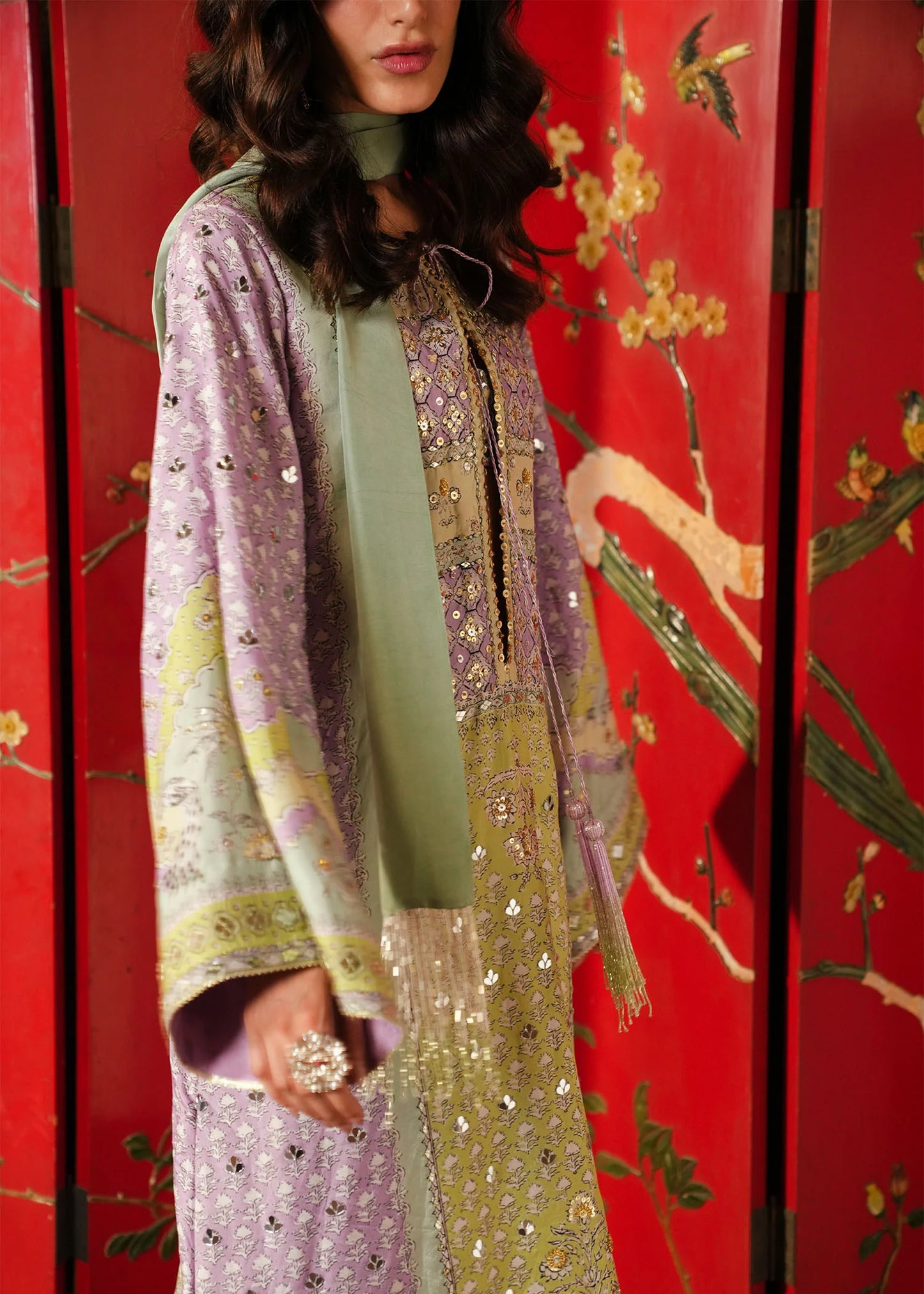 Jhilmil - Lilac |  Eid Prints | CRIMSON