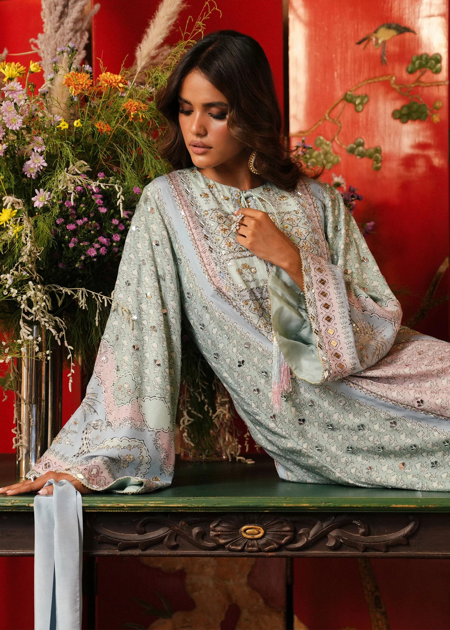 Jhilmil - Mint |  Eid Prints | CRIMSON