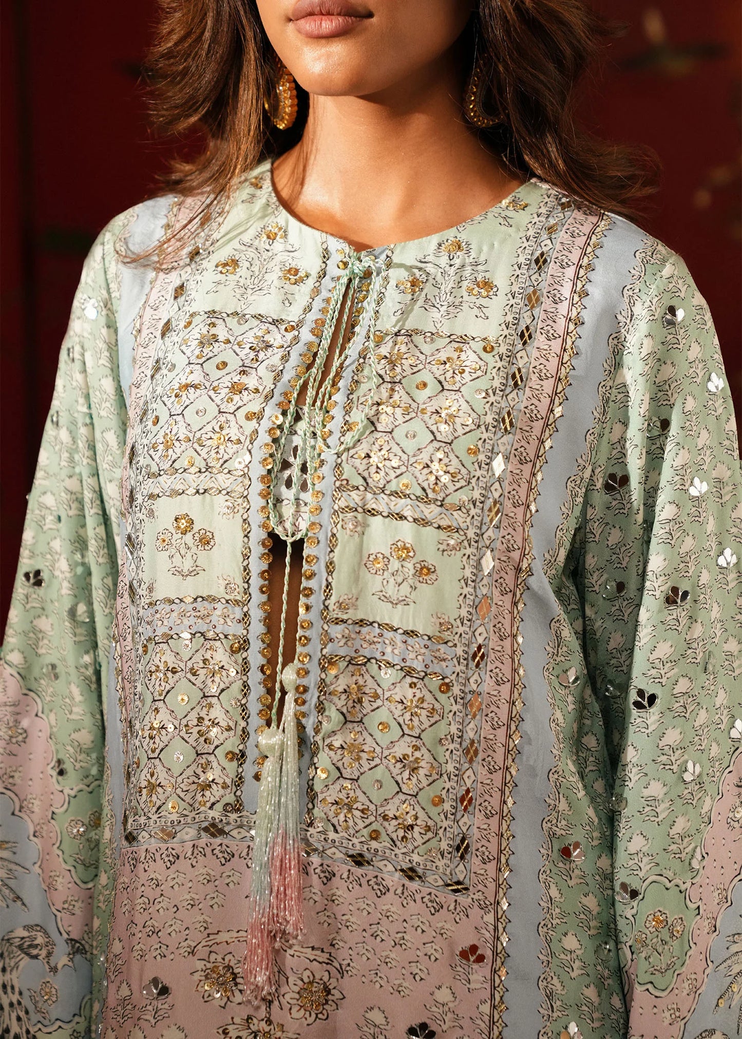 Jhilmil - Mint |  Eid Prints | CRIMSON