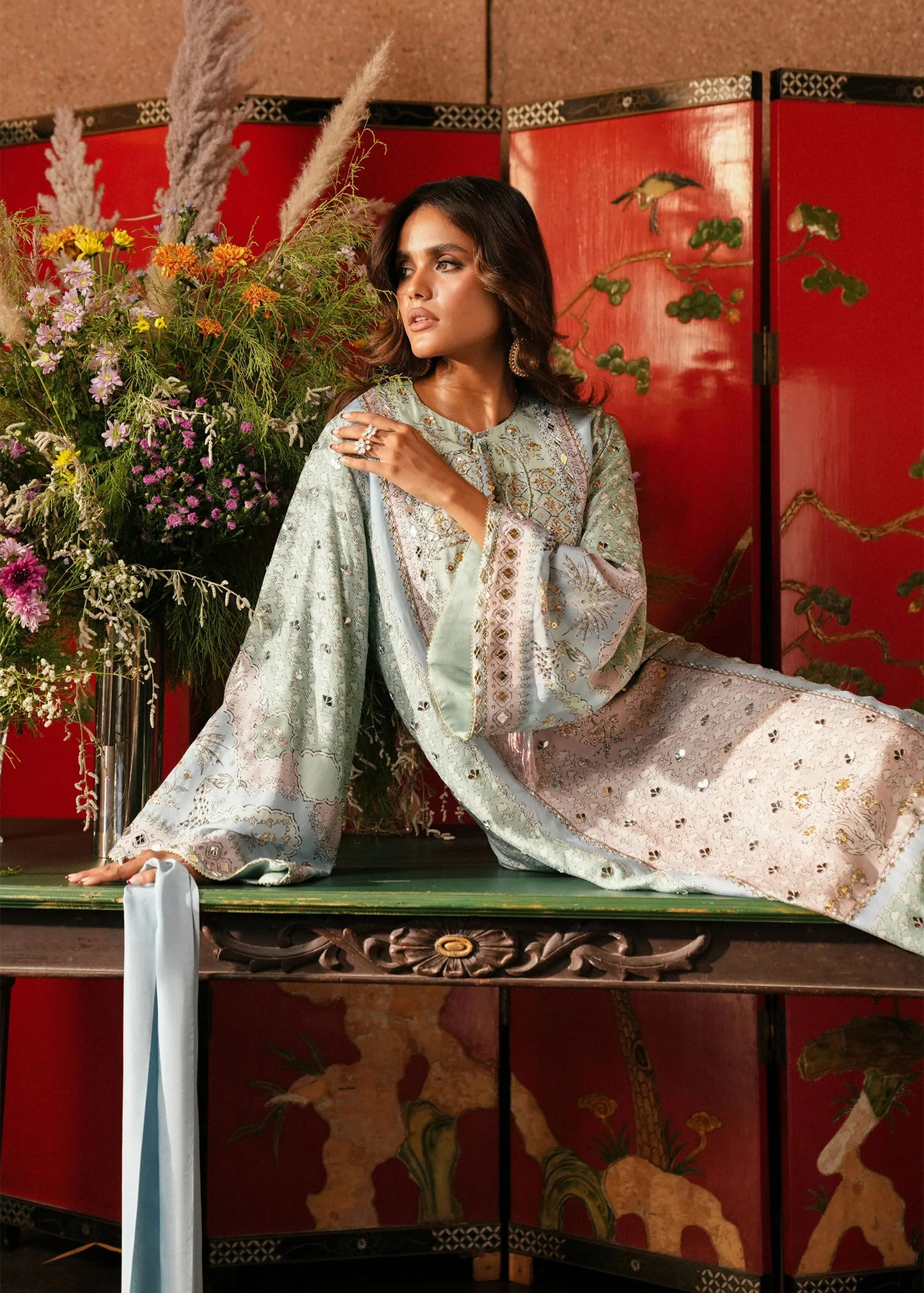 Jhilmil - Mint |  Eid Prints | CRIMSON