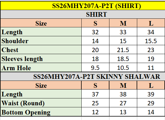 SS26MHY207AP2T | New Arrivals | Sana Safinaz