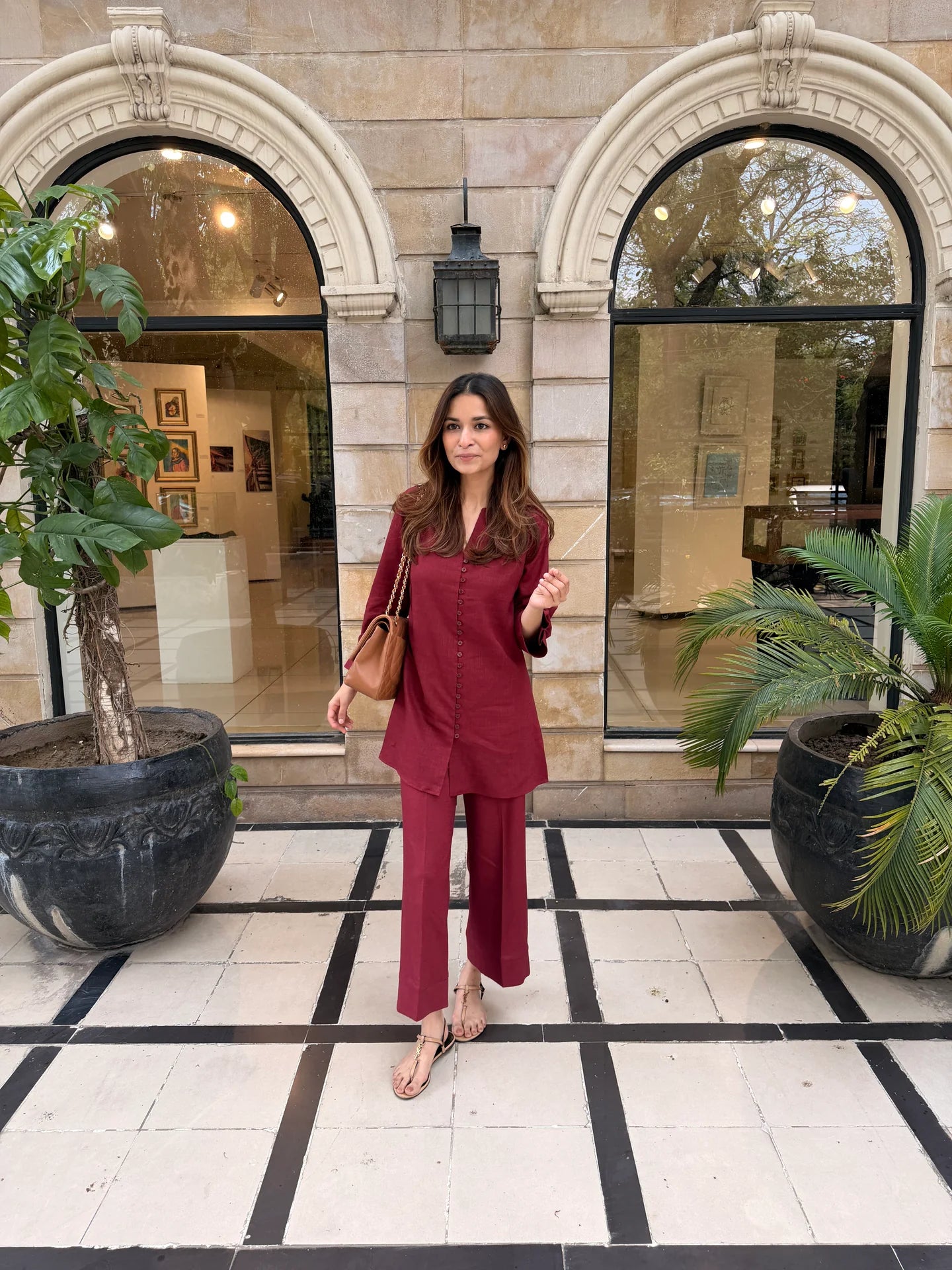 Wine Red Parker Set | Sak Atelier