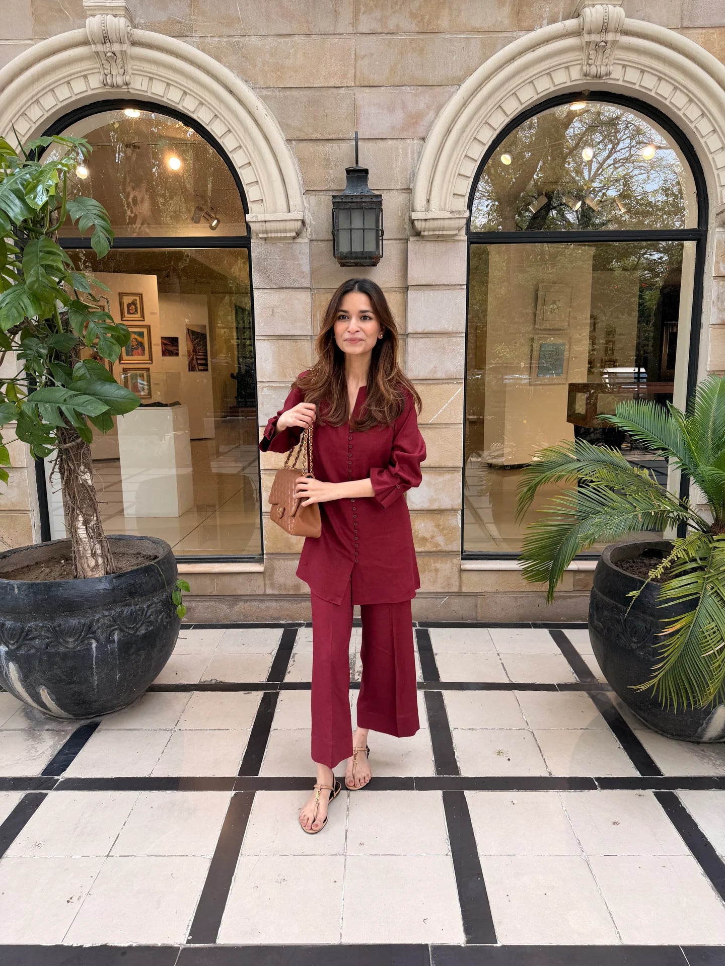 Wine Red Parker Set | Sak Atelier