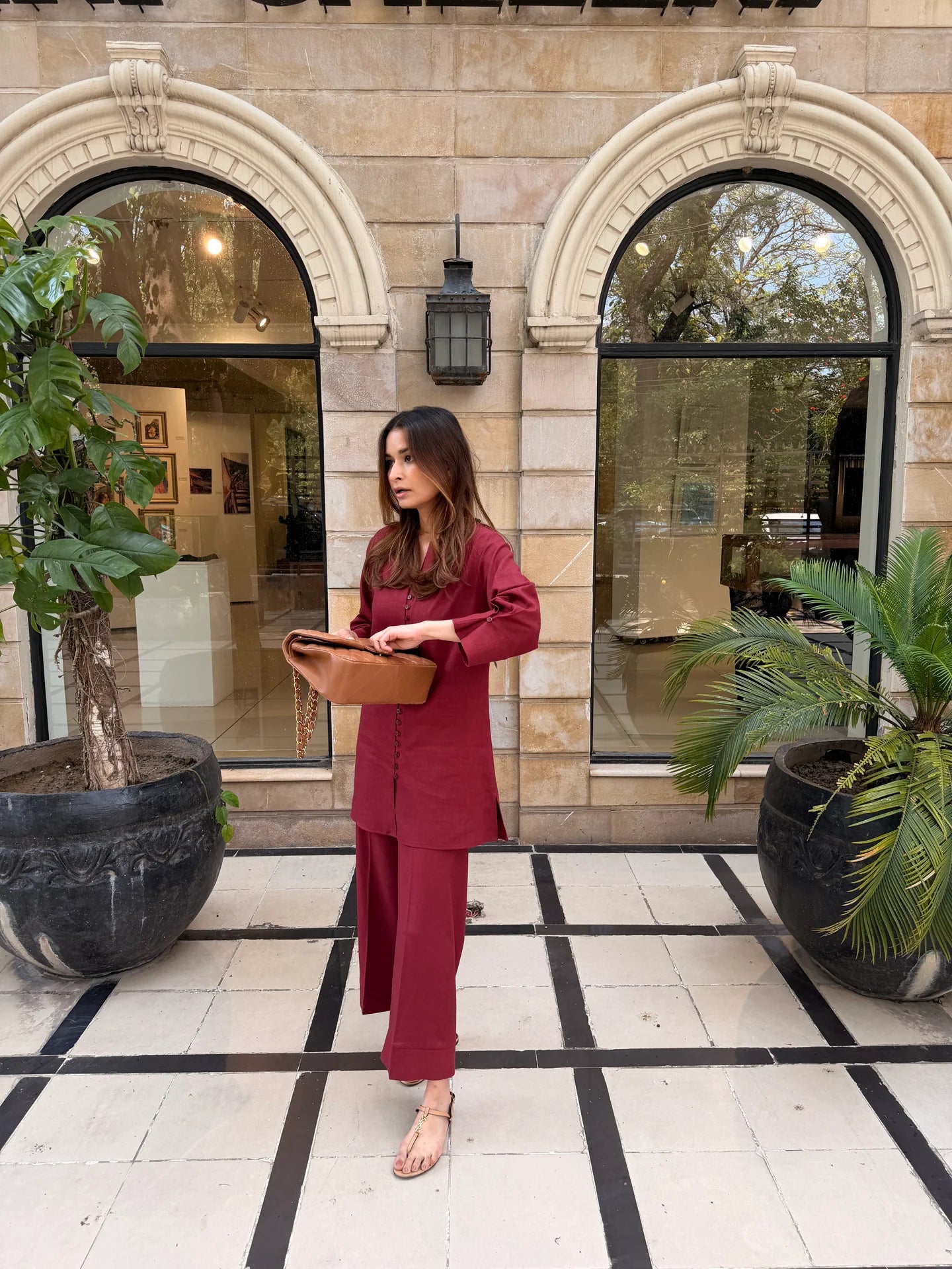 Wine Red Parker Set | Sak Atelier