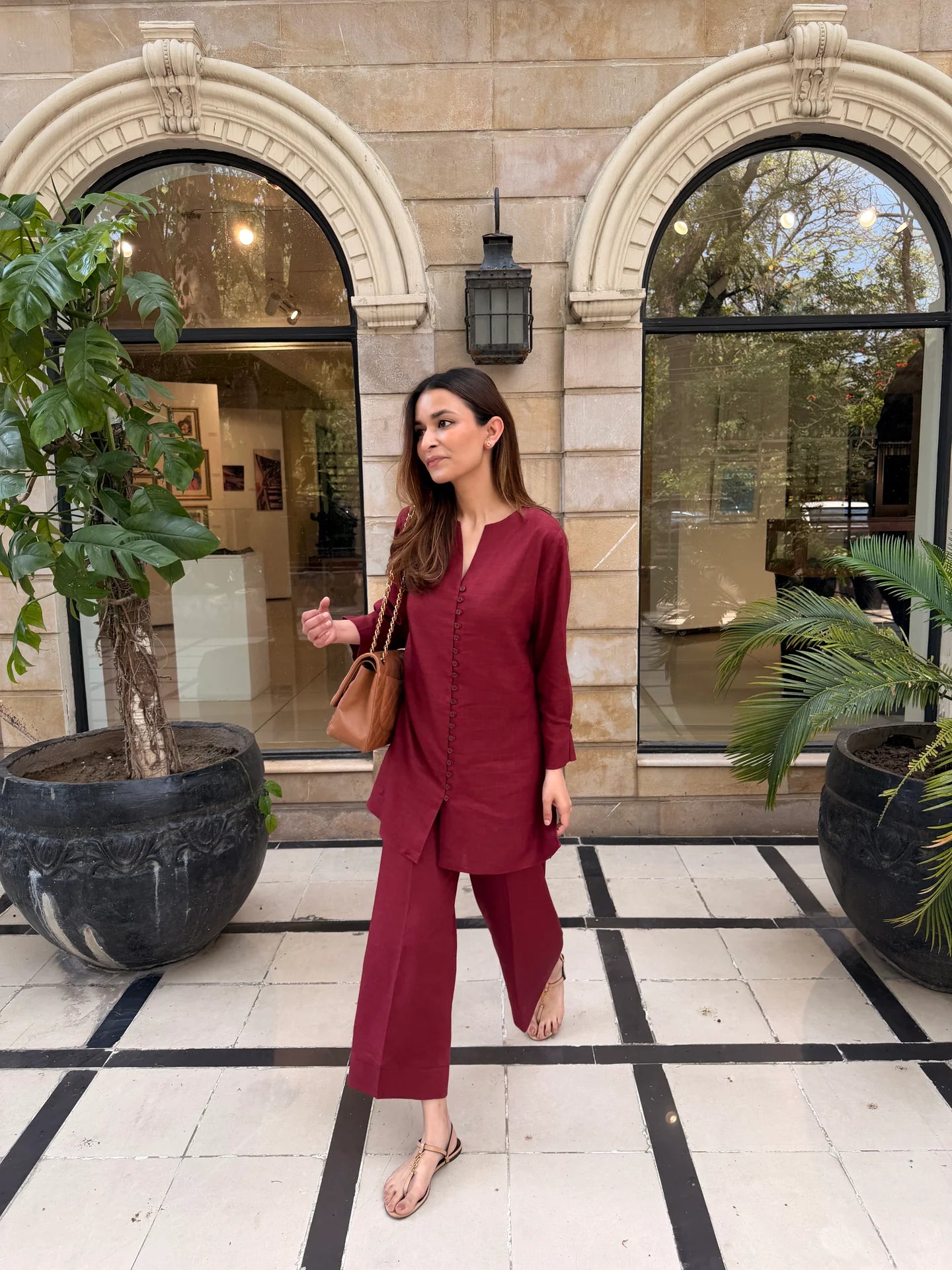Wine Red Parker Set | Sak Atelier