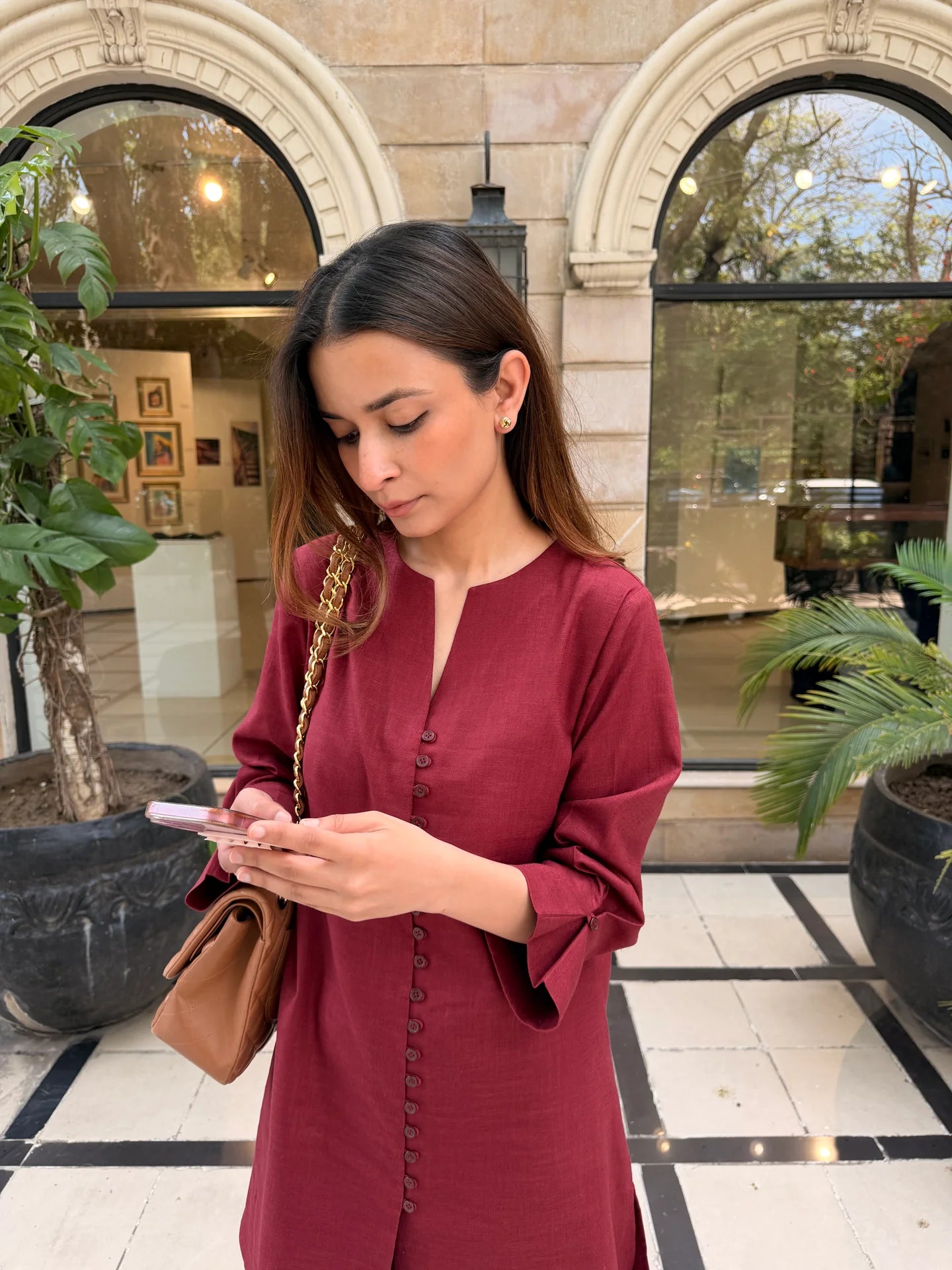 Wine Red Parker Set | Sak Atelier