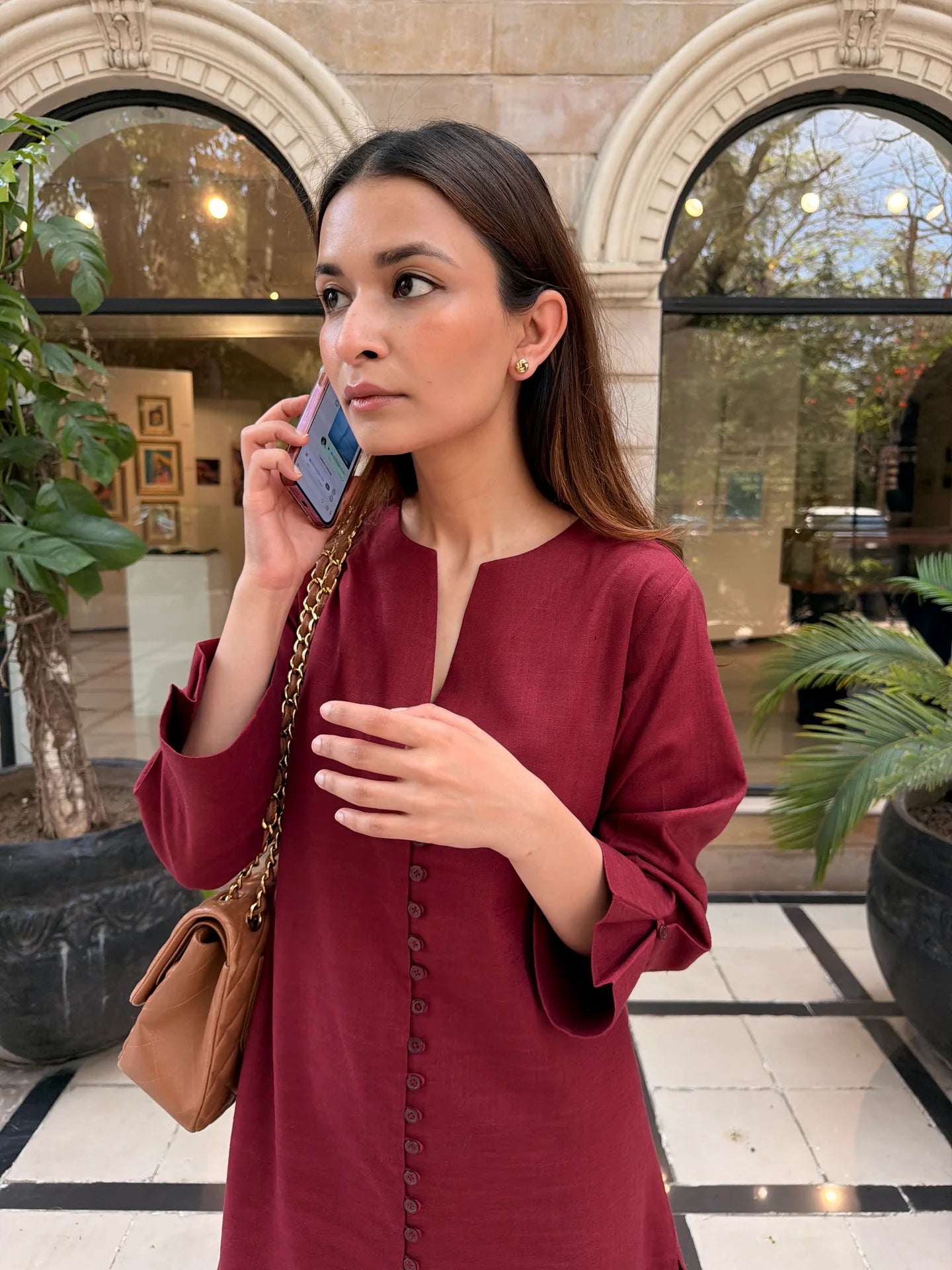 Wine Red Parker Set | Sak Atelier