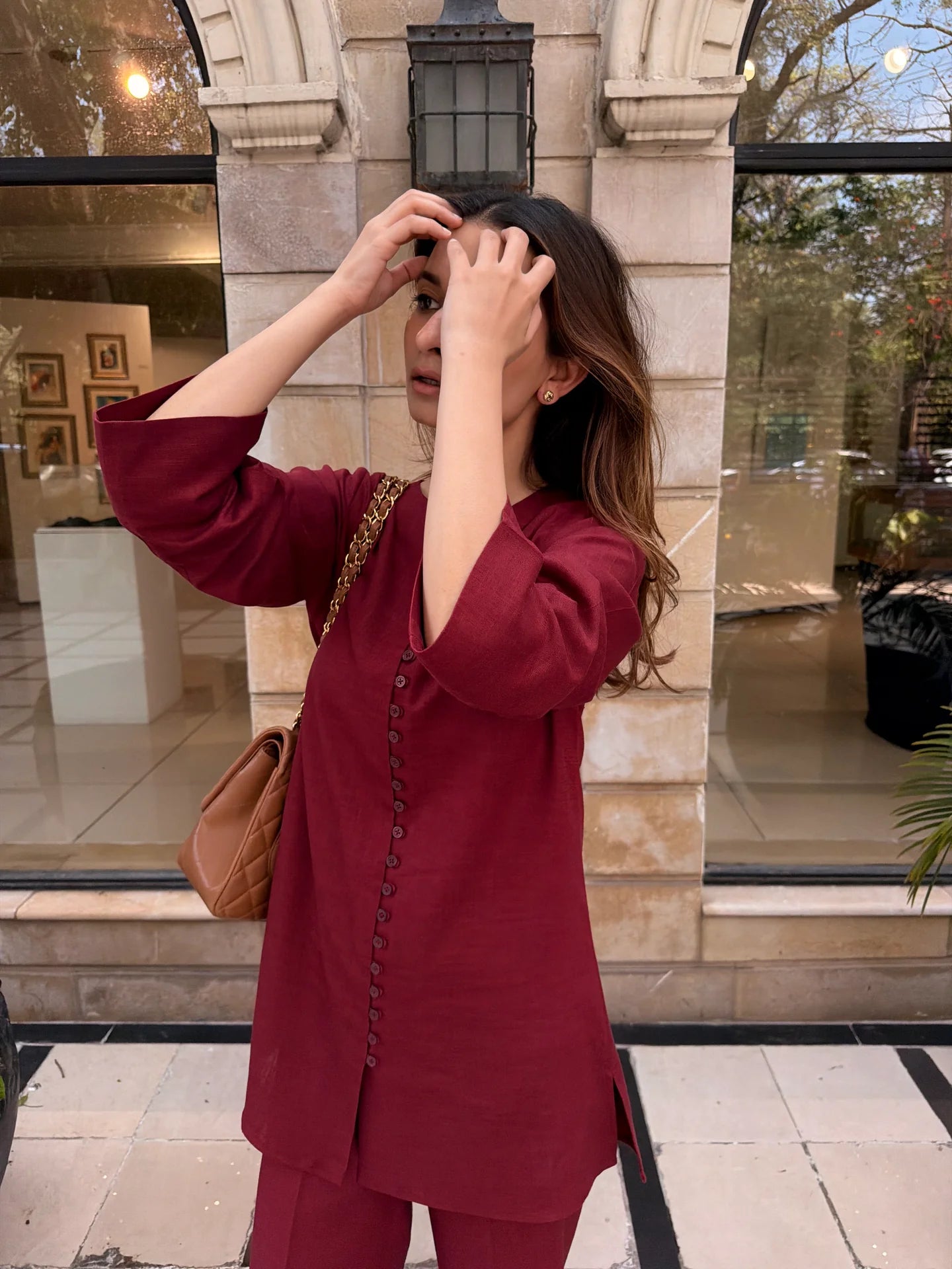 Wine Red Parker Set | Sak Atelier