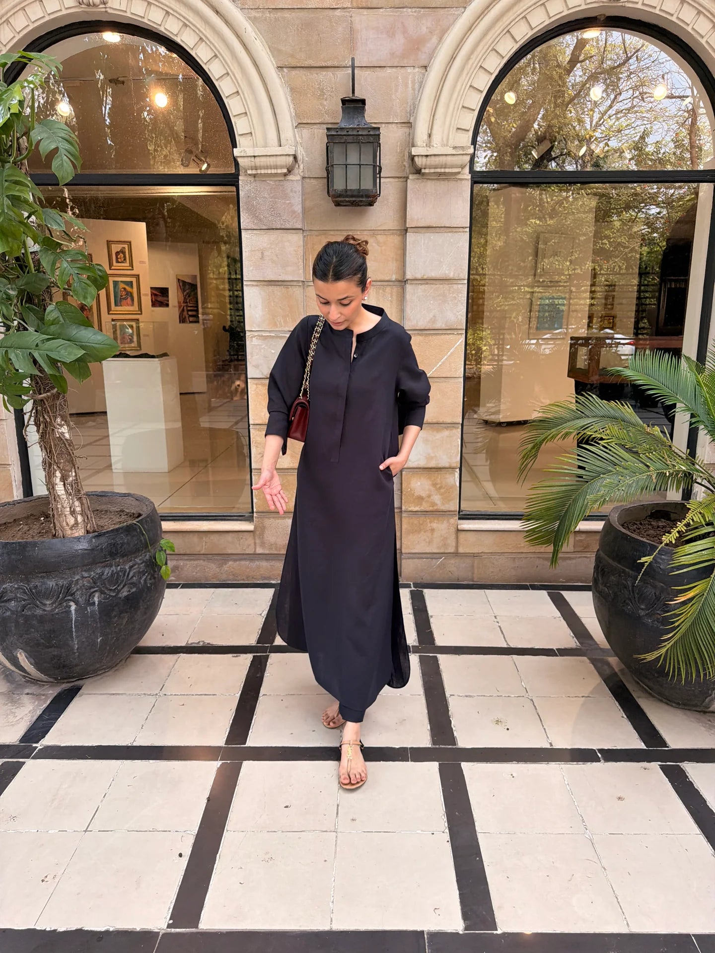 Charcoal Navy Lana Set | Sak Atelier