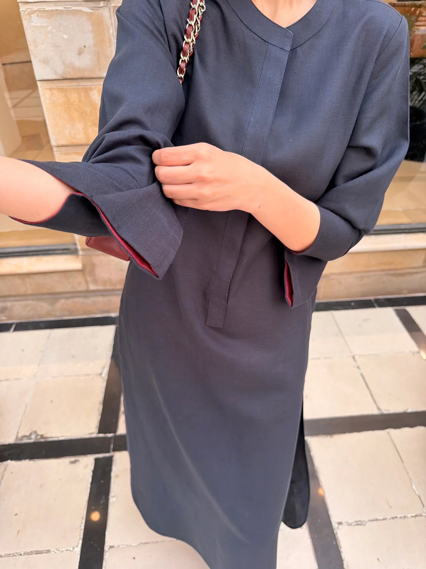 Charcoal Navy Lana Set | Sak Atelier