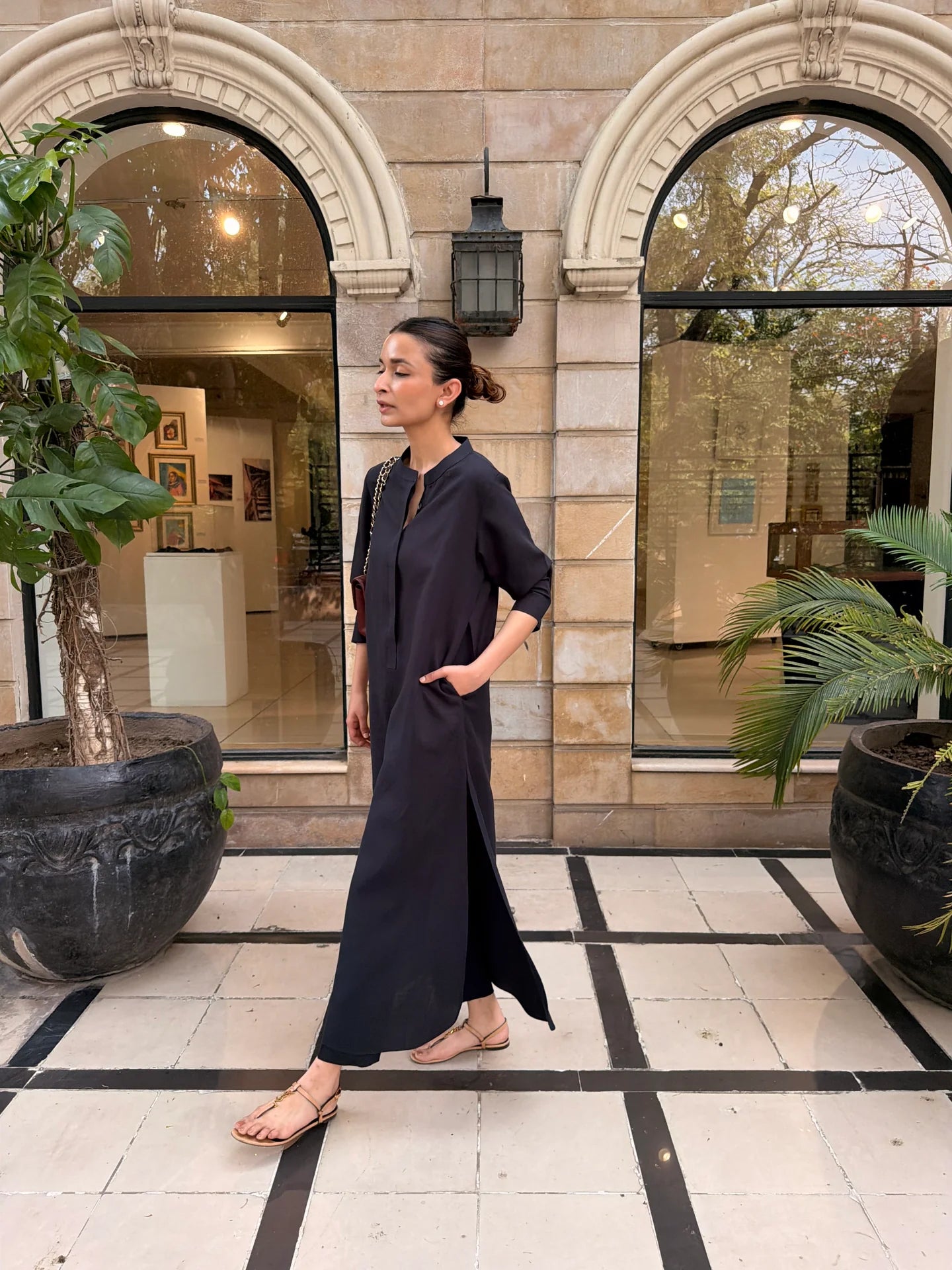 Charcoal Navy Lana Set | Sak Atelier