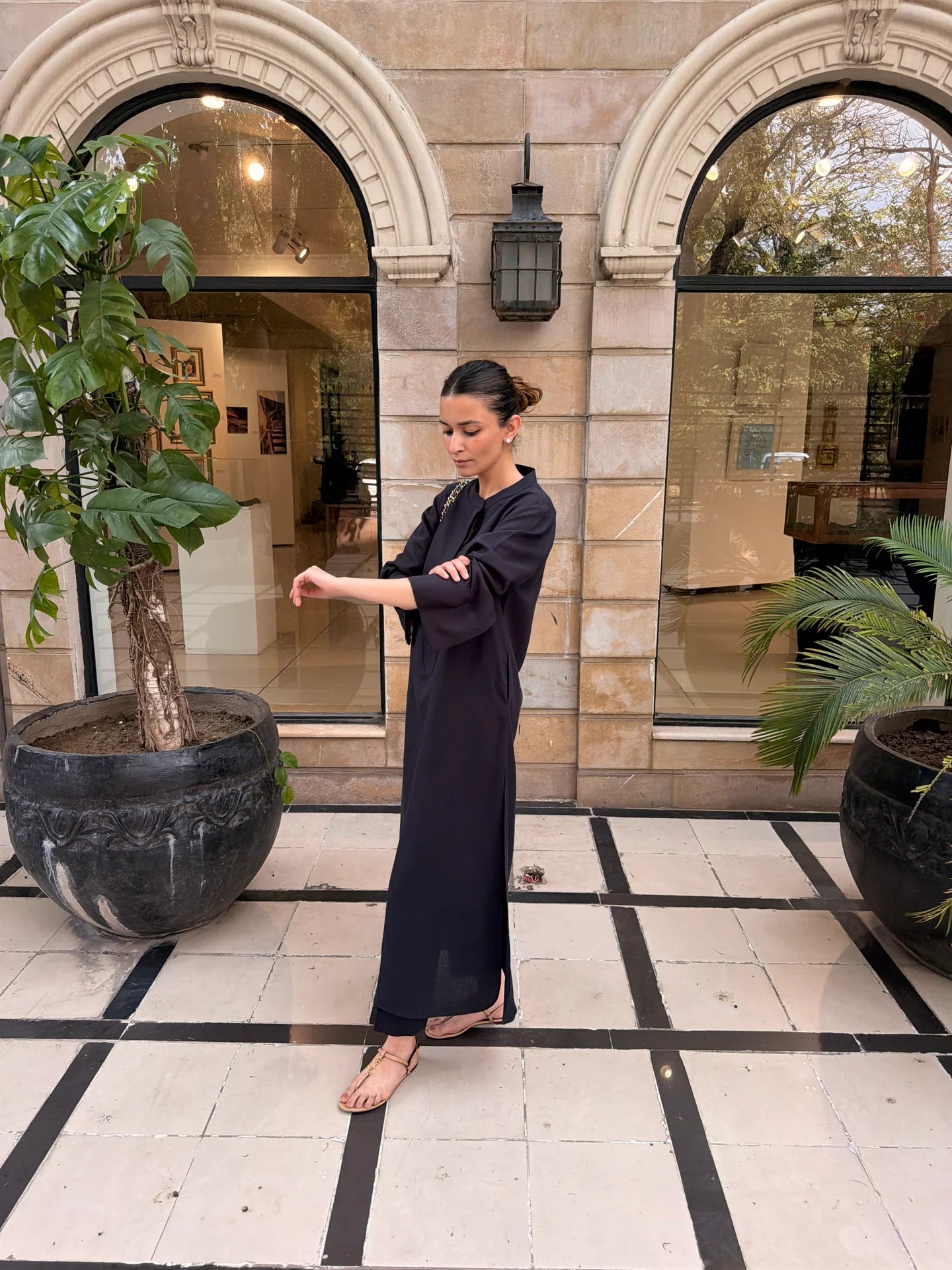 Charcoal Navy Lana Set | Sak Atelier