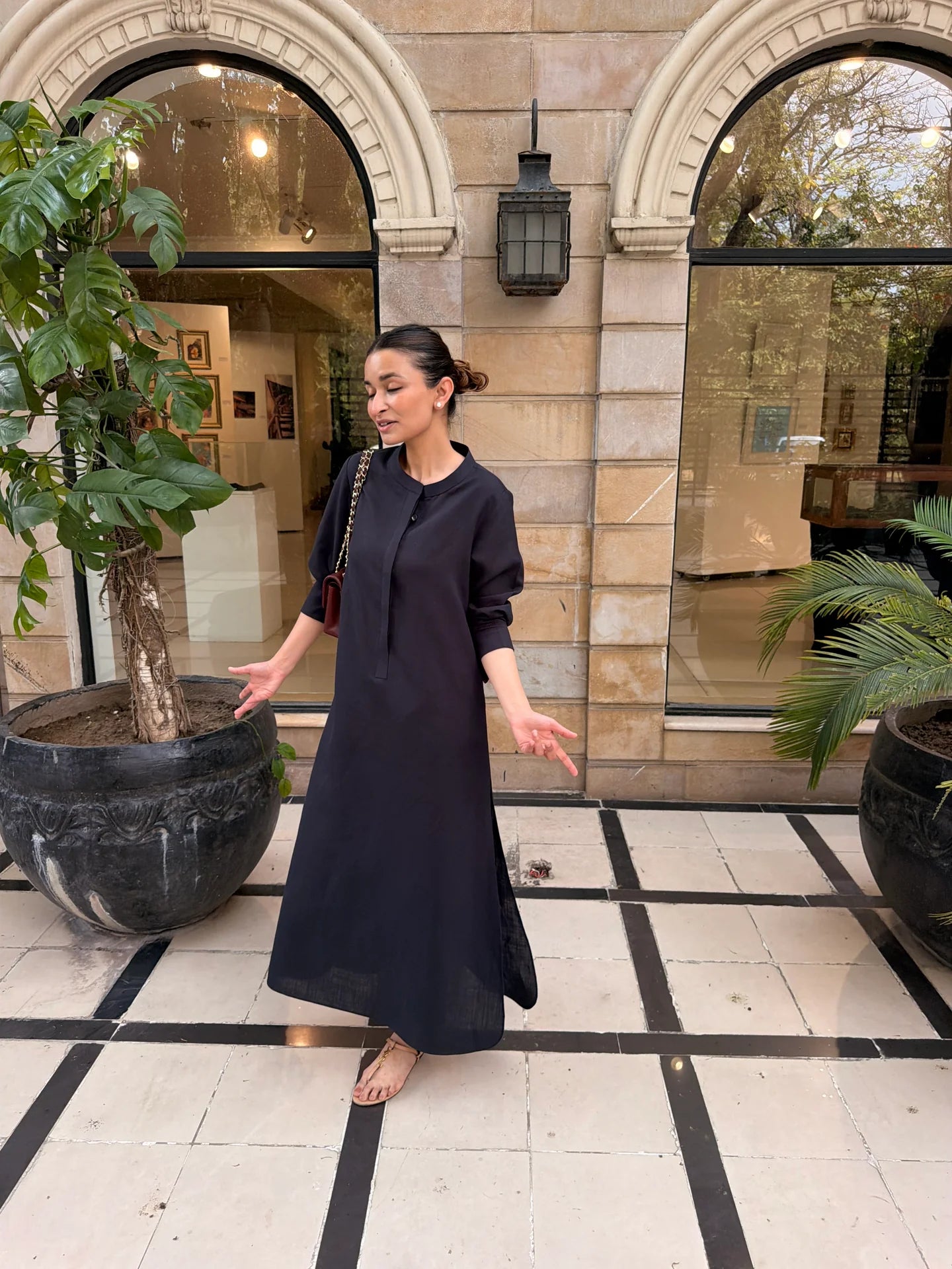 Charcoal Navy Lana Set | Sak Atelier