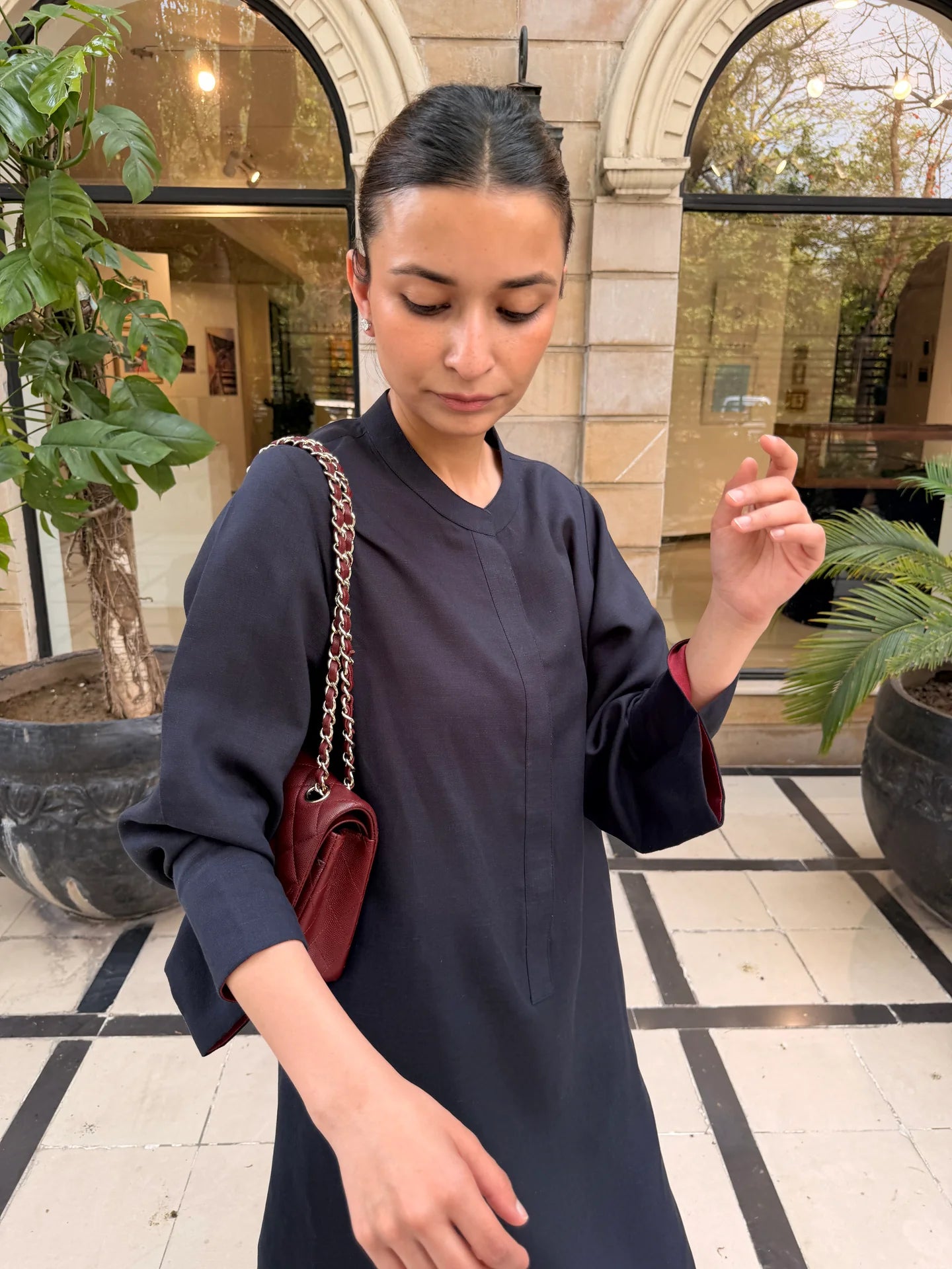 Charcoal Navy Lana Set | Sak Atelier