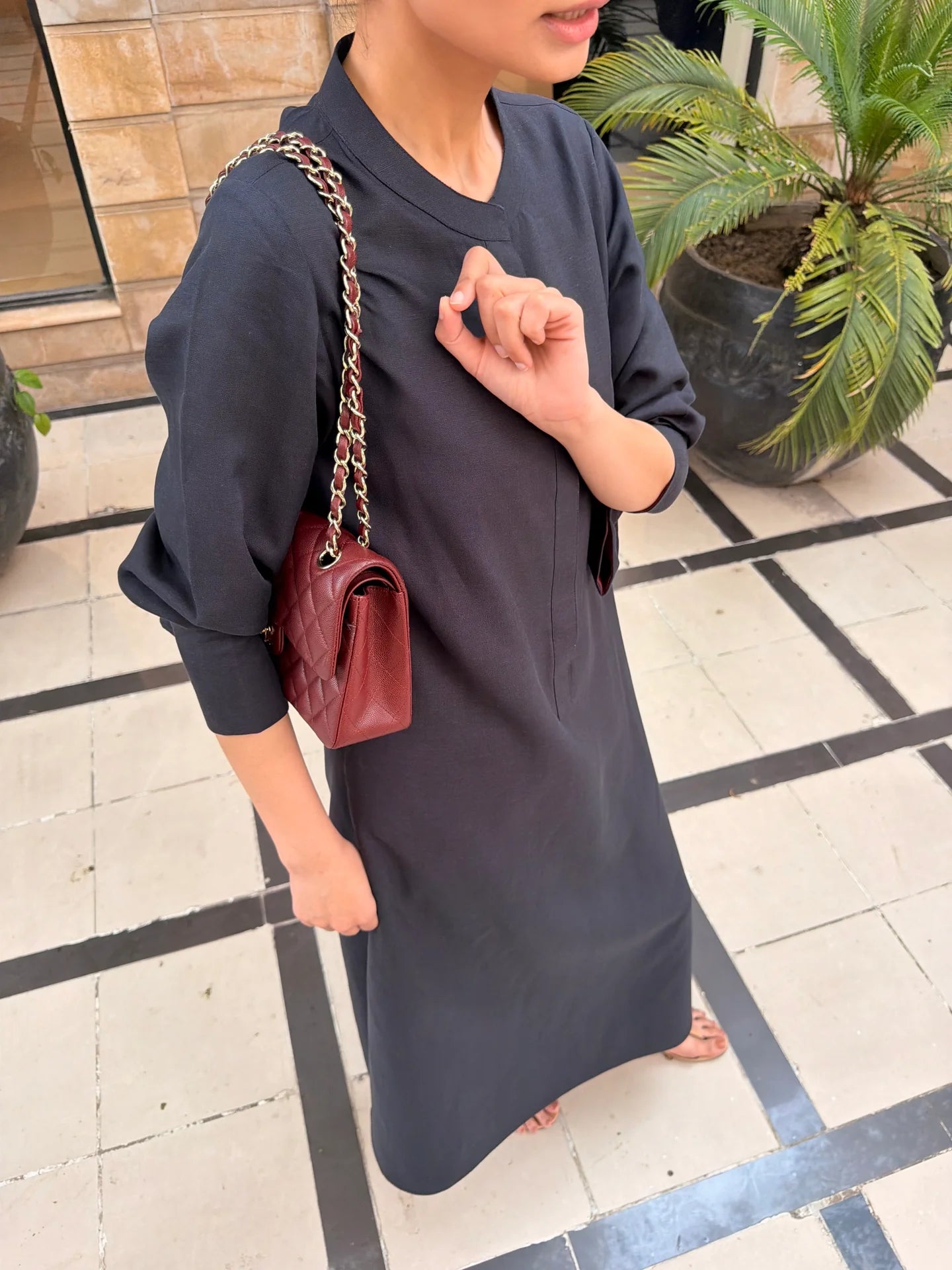 Charcoal Navy Lana Set | Sak Atelier