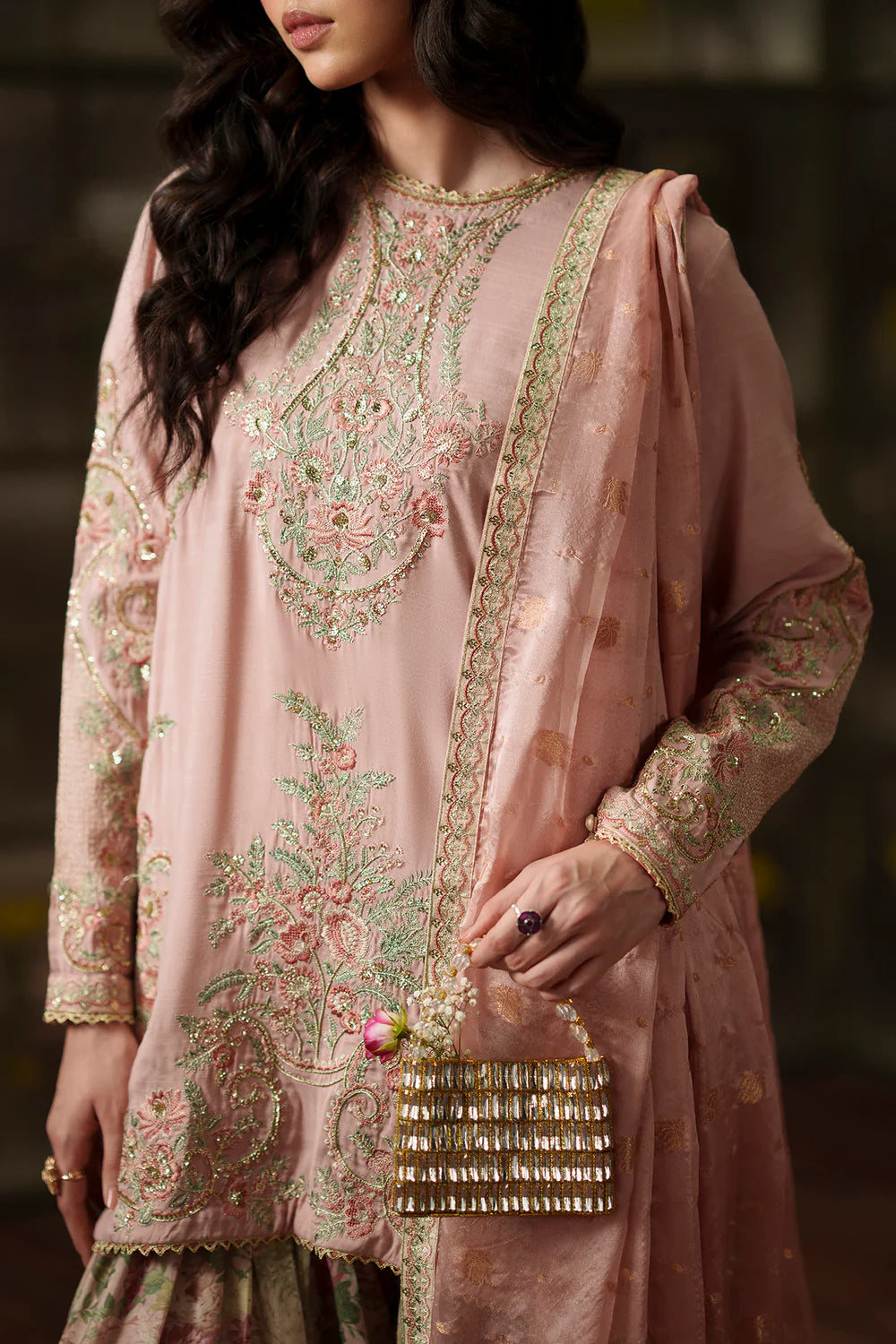 PALE CORAL | E1097/104/328 | Women Boutique HS Drop- 02 | Ethnc