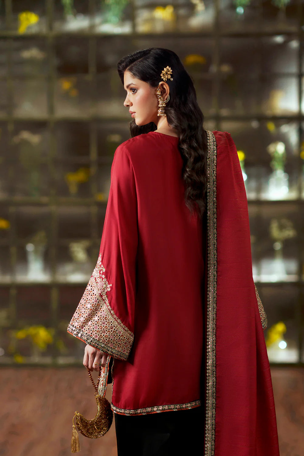 CHERRY RED | E1024/104/306 | Women Boutique HS Drop- 02 | Ethnc