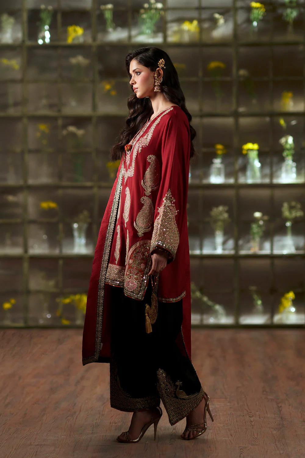 CHERRY RED | E1024/104/306 | Women Boutique HS Drop- 02 | Ethnc