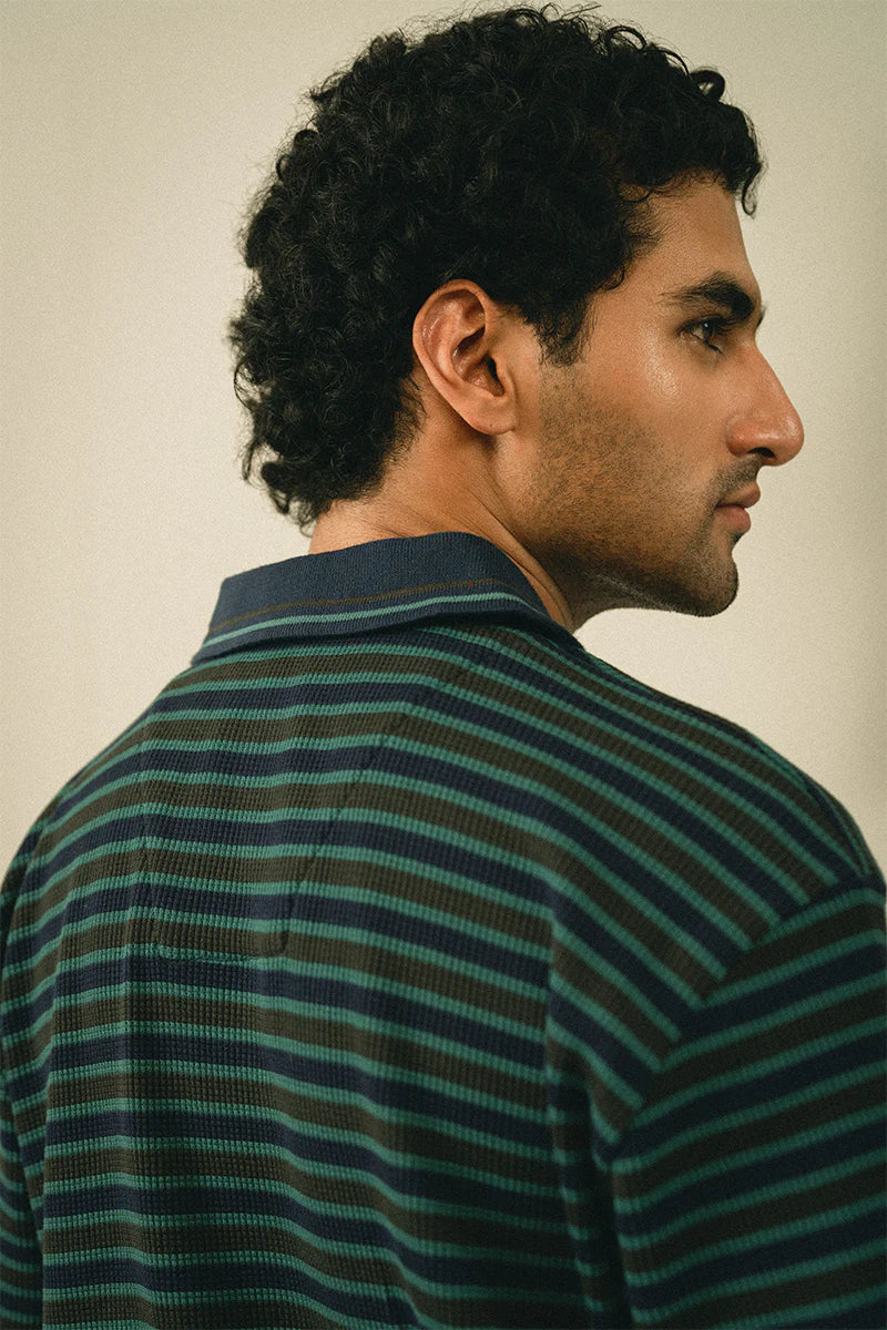Green Striped Polo Shirt | REPUBLIC MENSWEAR