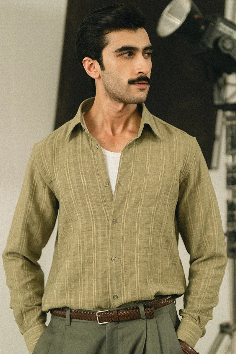 Olive Green Casual Shirt | REPUBLIC MENSWEAR