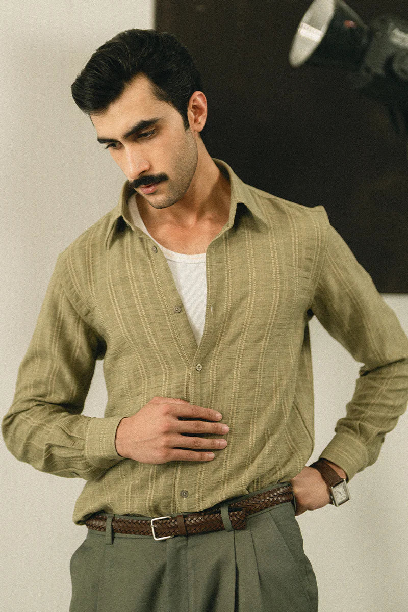 Olive Green Casual Shirt | REPUBLIC MENSWEAR