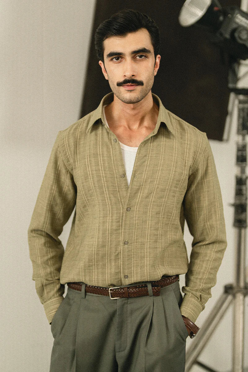 Olive Green Casual Shirt | REPUBLIC MENSWEAR