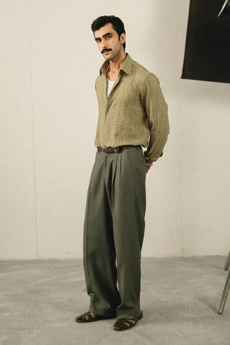 Olive Green Casual Shirt | REPUBLIC MENSWEAR