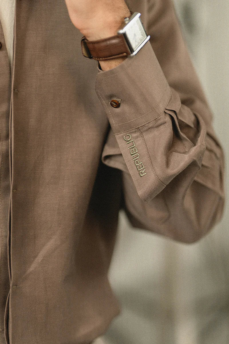 Sand Brown Casual Shirt | REPUBLIC MENSWEAR